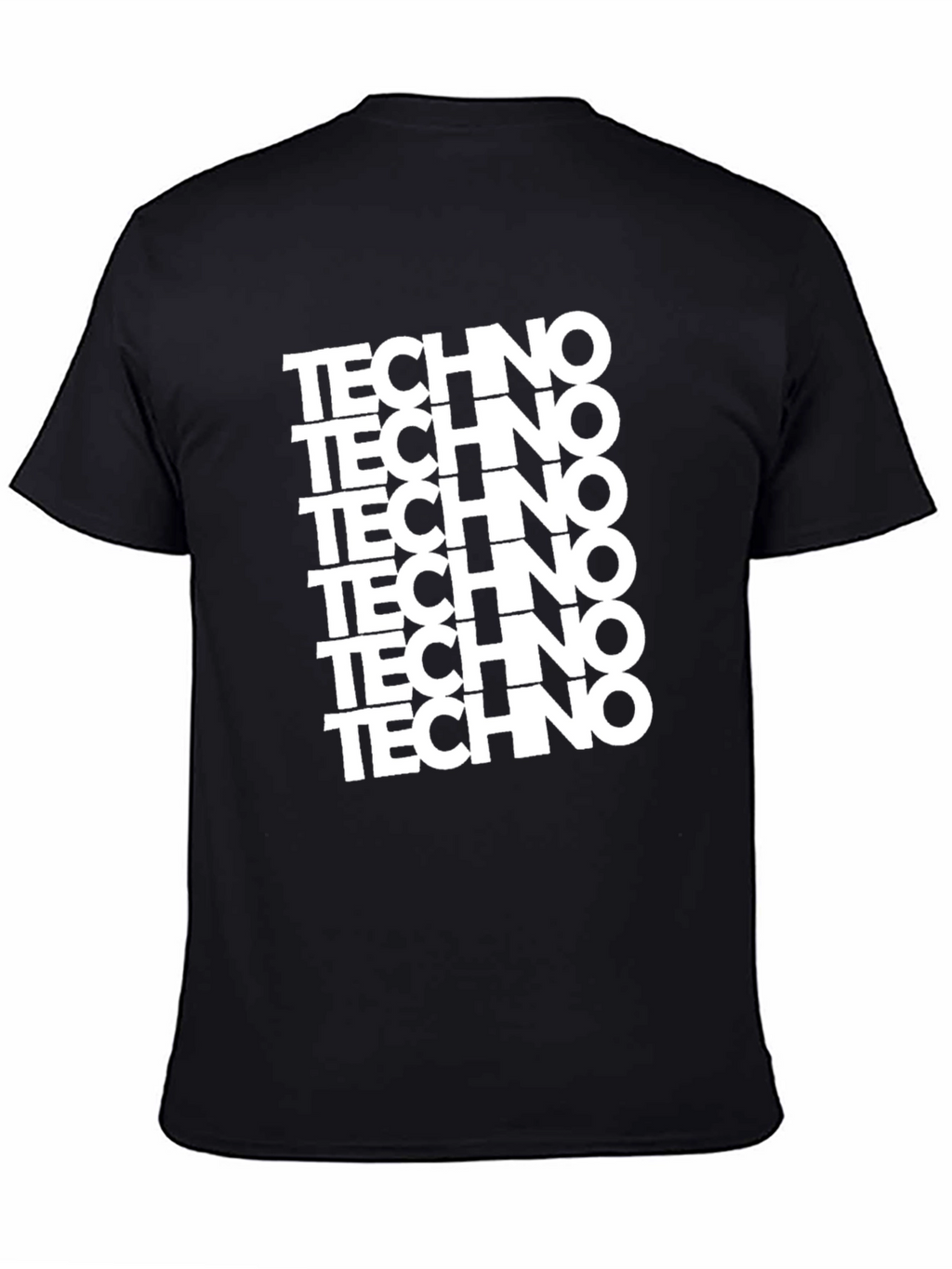 Techno Graphic Print T-Shirt - Black