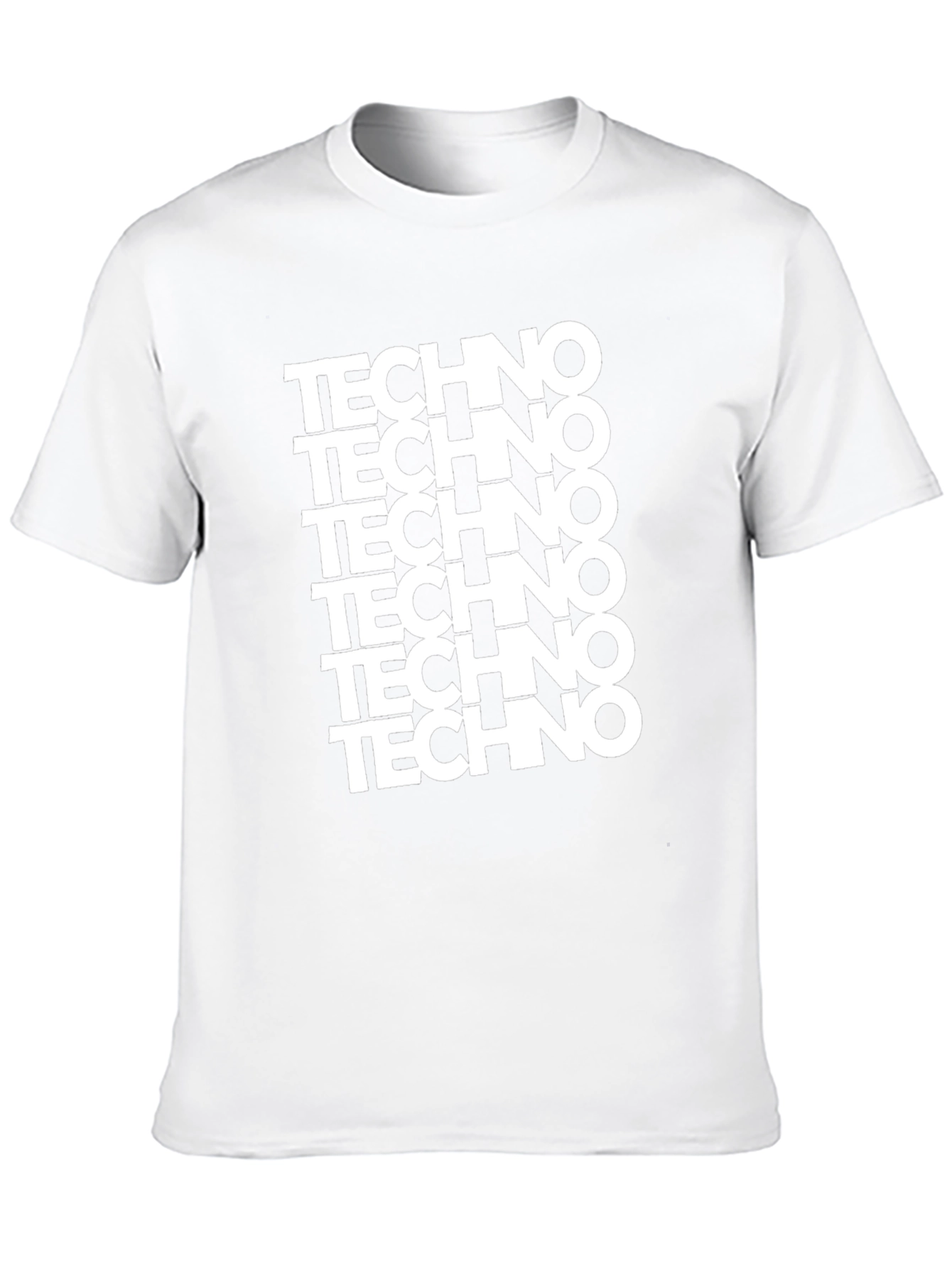 Techno Graphic Print T-Shirt - Black