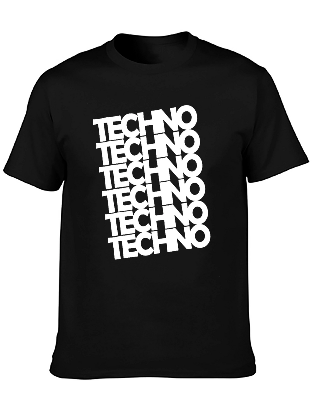 Techno Graphic Print T-Shirt - Black