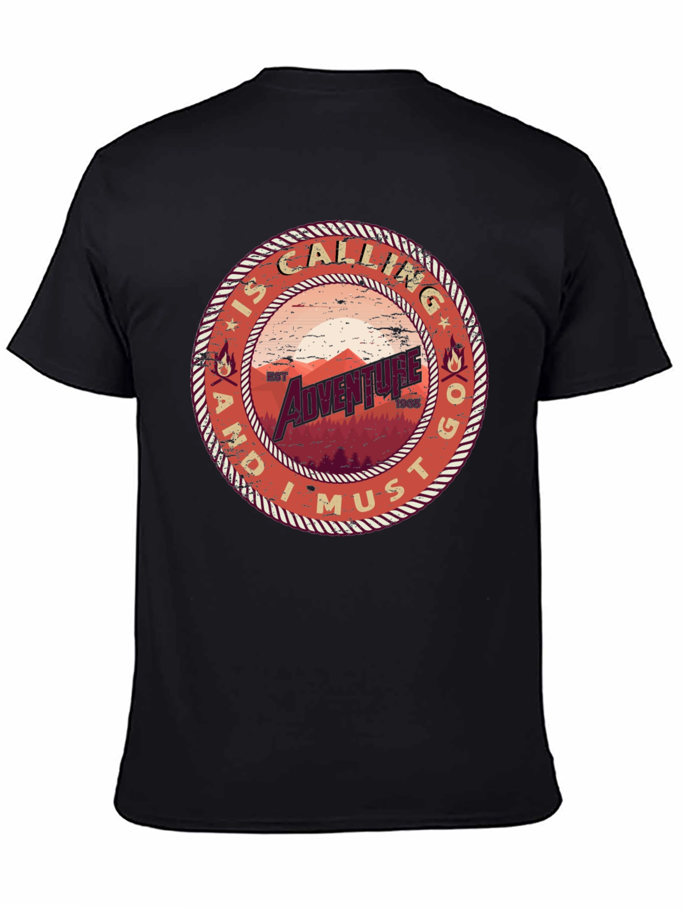 Adventure Calling Tee - Mens Black T-Shirt