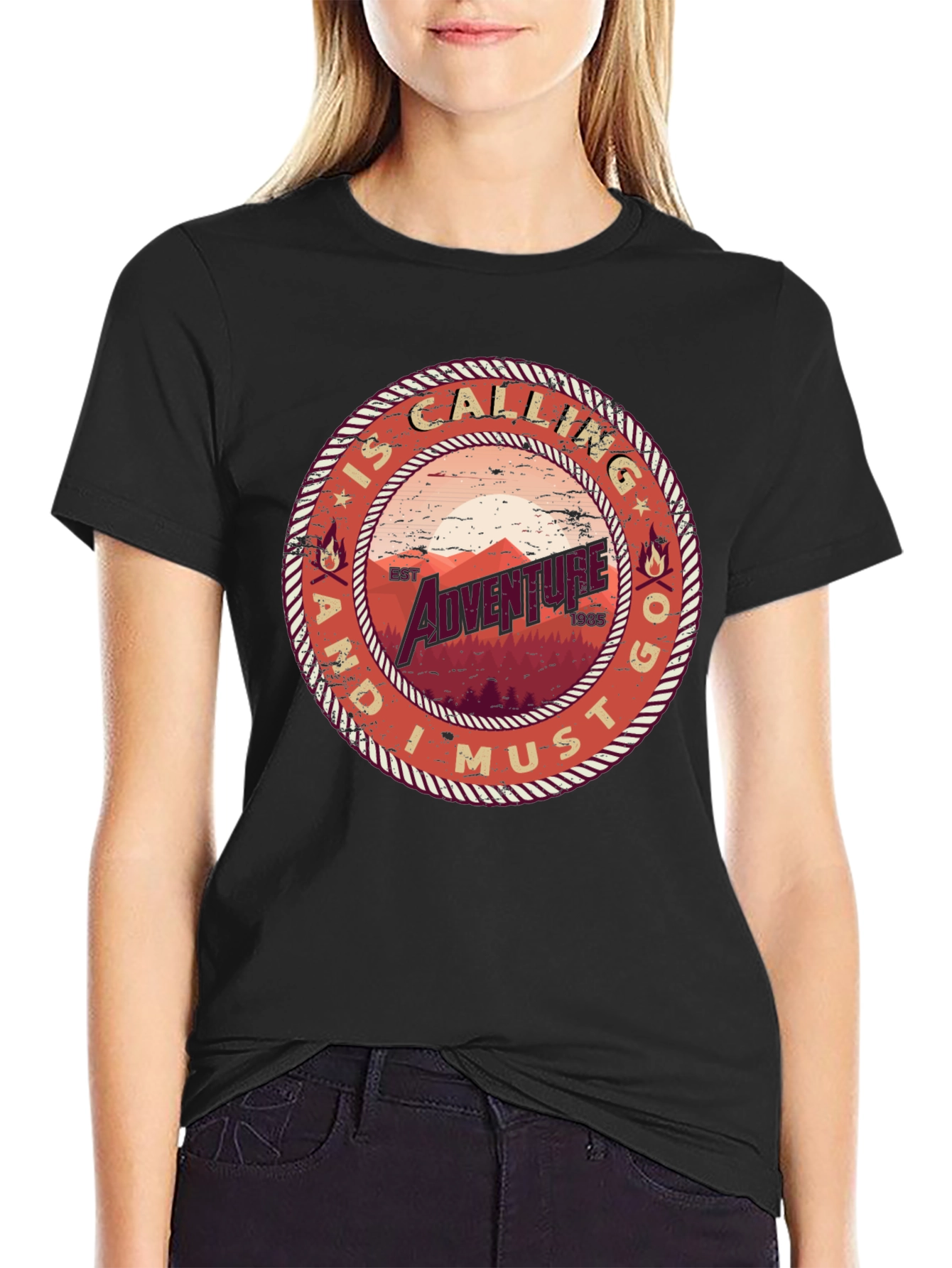Adventure Calling Tee - Mens Black T-Shirt