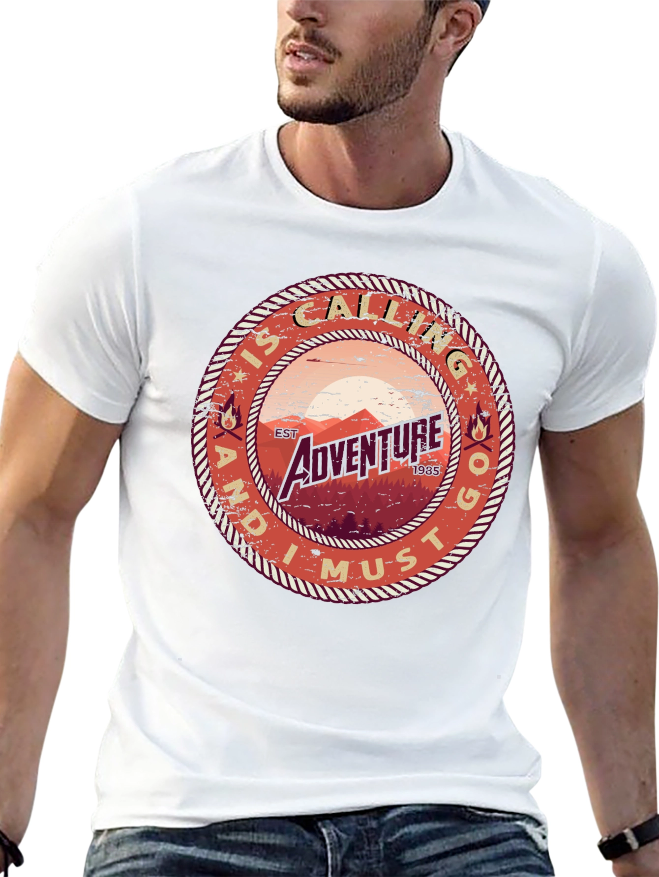 Adventure Calling Tee - Mens Black T-Shirt