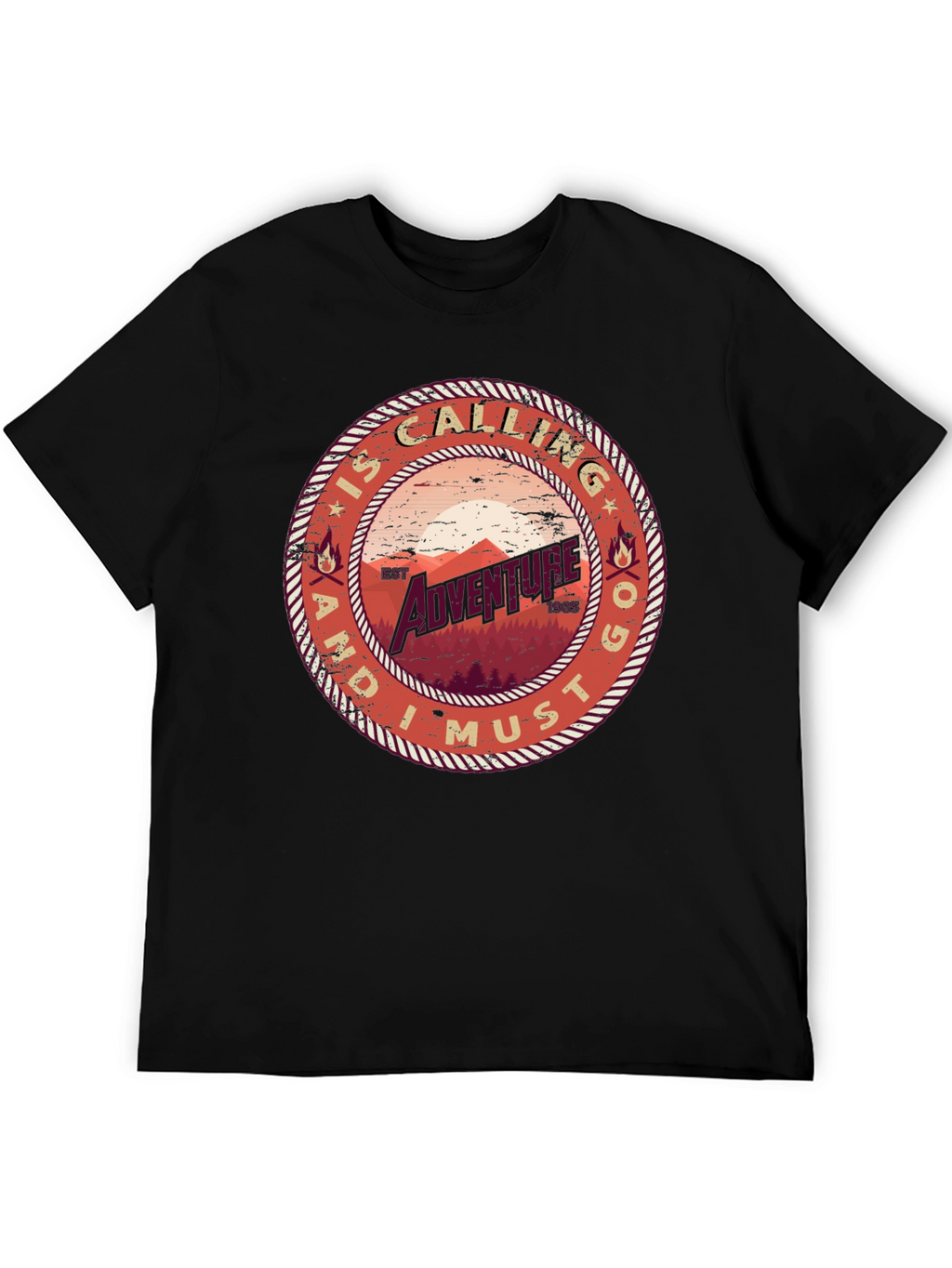 Adventure Calling Tee - Mens Black T-Shirt