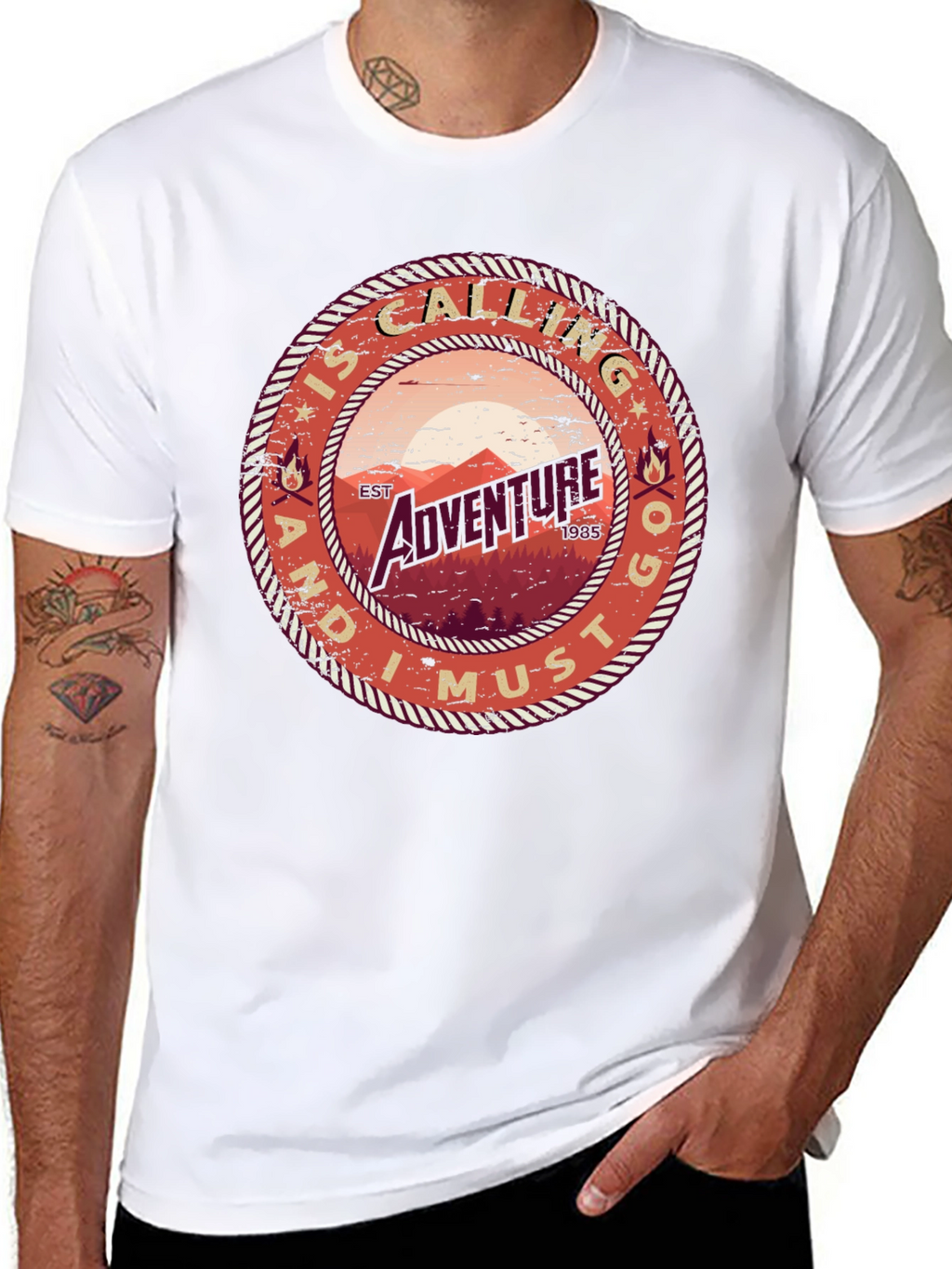 Adventure Calling Tee - Mens Black T-Shirt