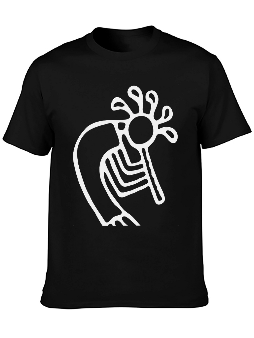 Kokopelli Graphic Tee - Black Cotton T-Shirt