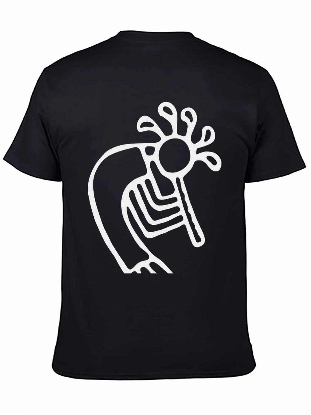 Kokopelli Graphic Tee - Black Cotton T-Shirt