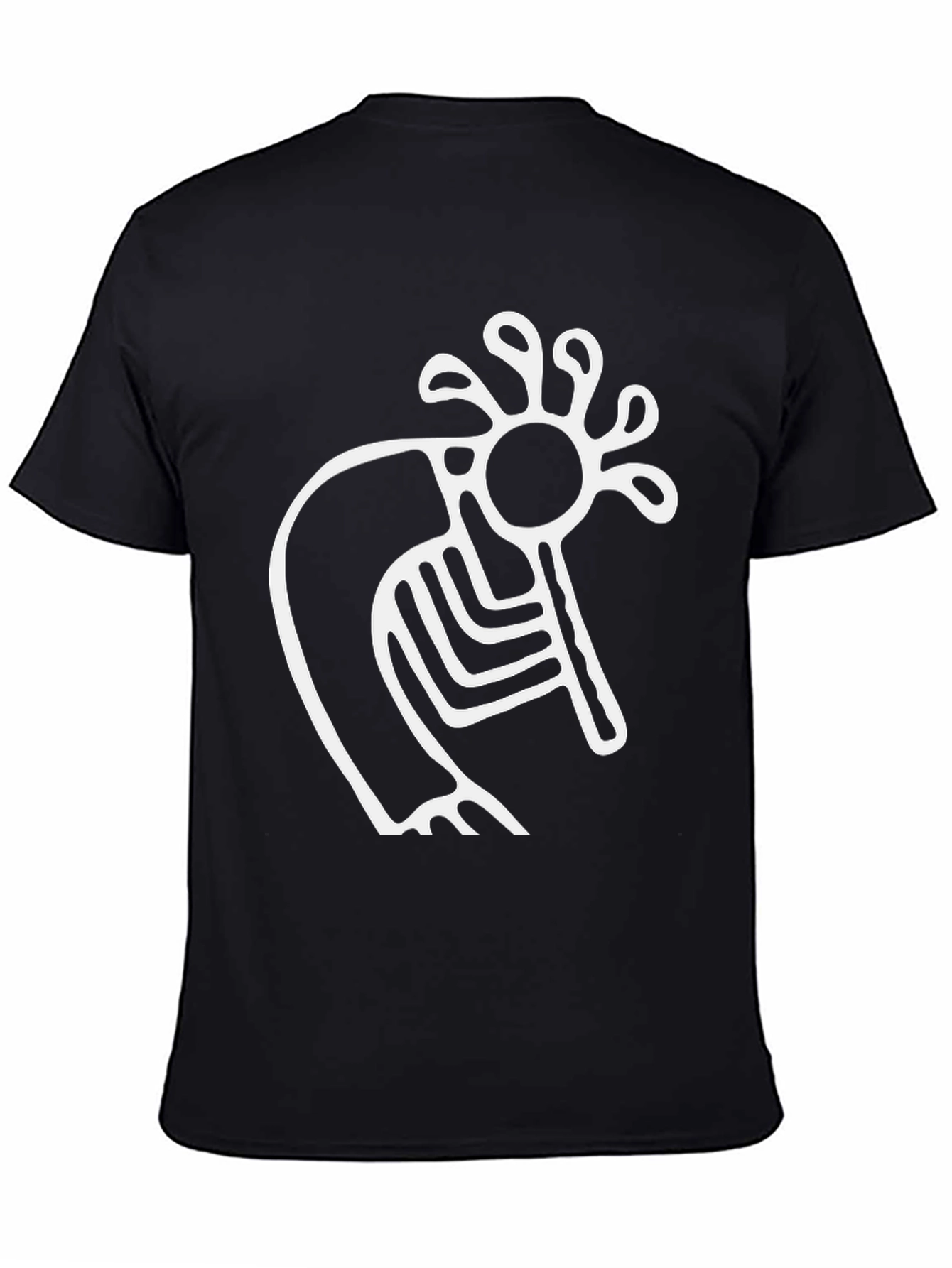 Kokopelli Graphic Tee - Black Cotton T-Shirt