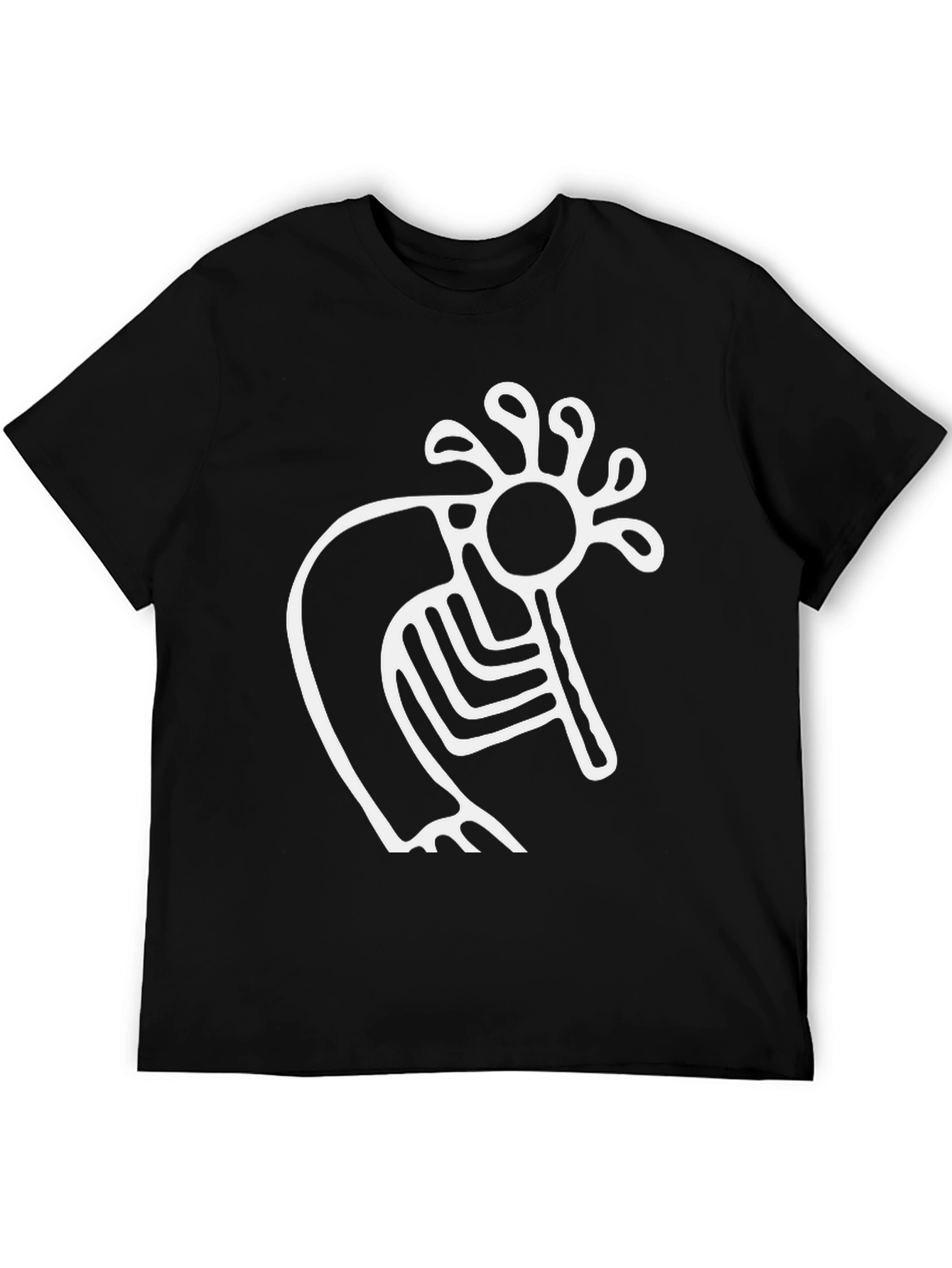 Kokopelli Graphic Tee - Black Cotton T-Shirt