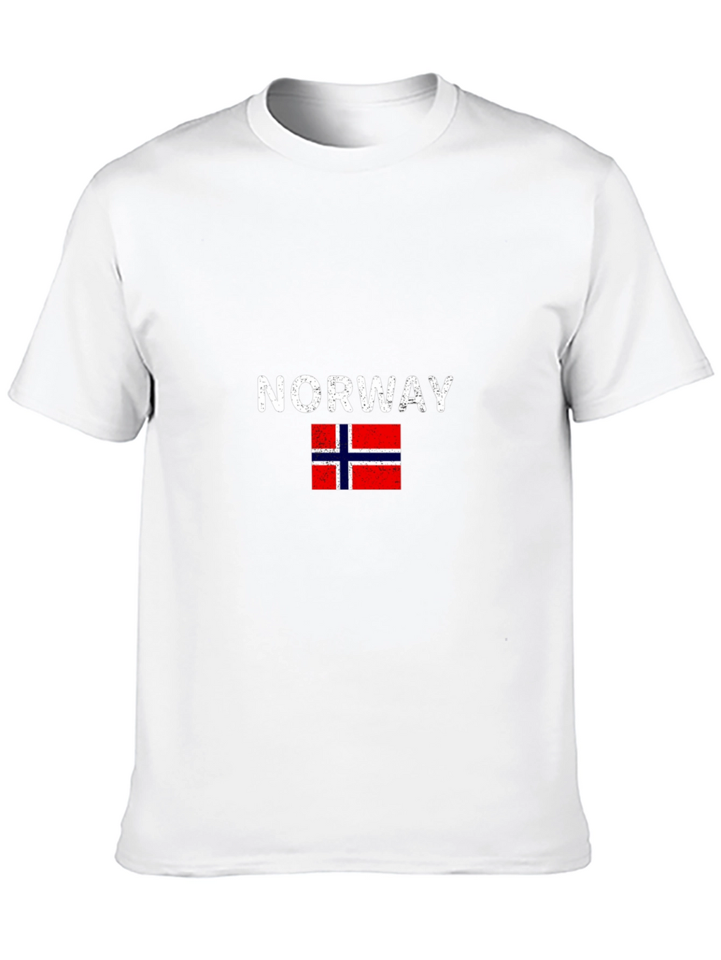 Norway Flag Graphic T-Shirt - Black Casual Wear