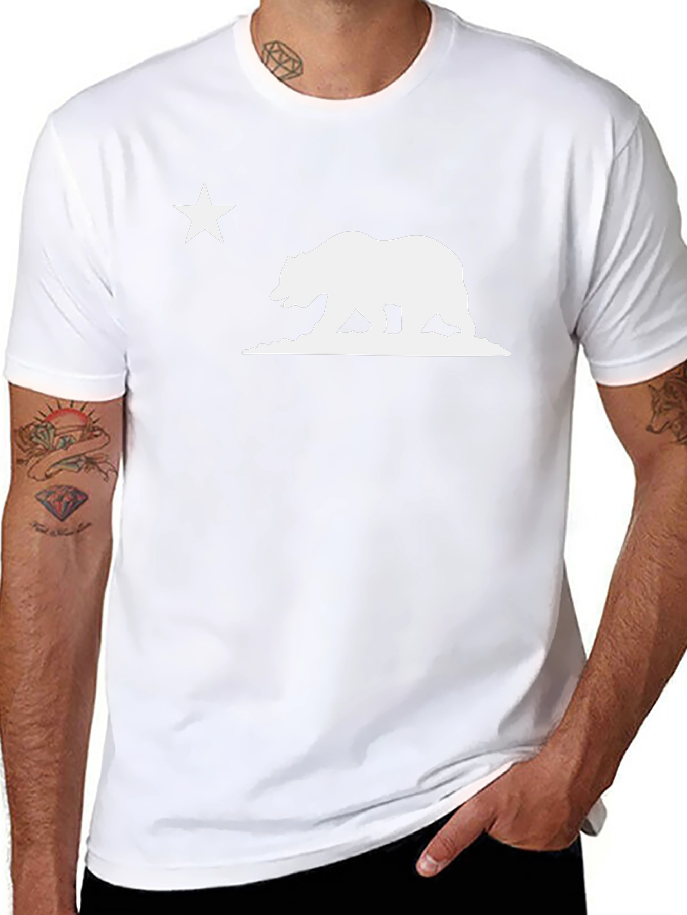 California Bear Flag Graphic T-Shirt