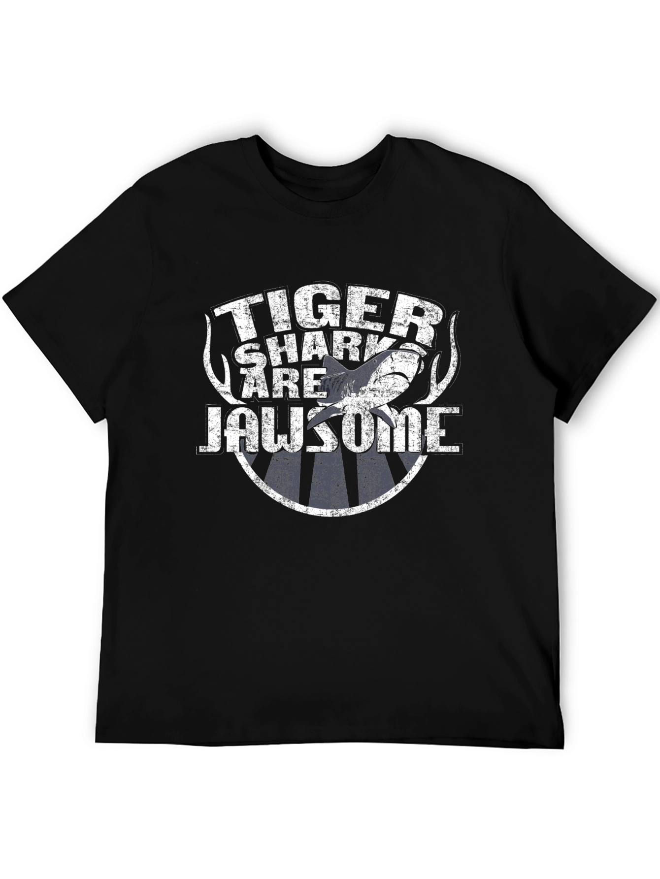 Tiger Shark Jawsome Graphic T-Shirt - Black