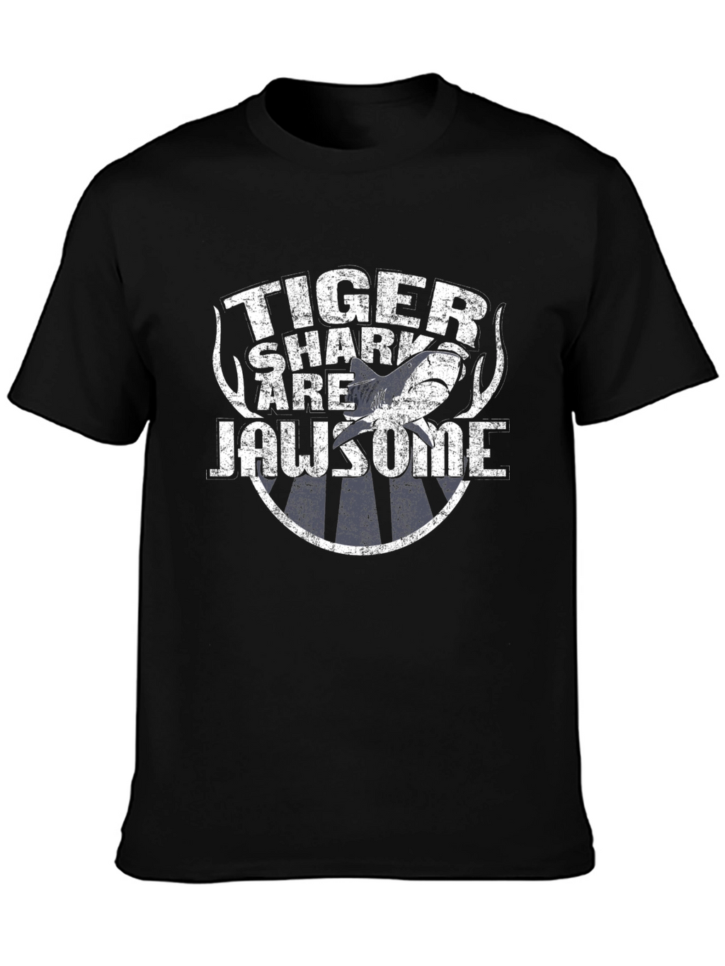 Tiger Shark Jawsome Graphic T-Shirt - Black