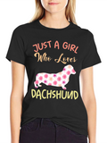 Dachshund Lover T-Shirt: Floral Dog Design