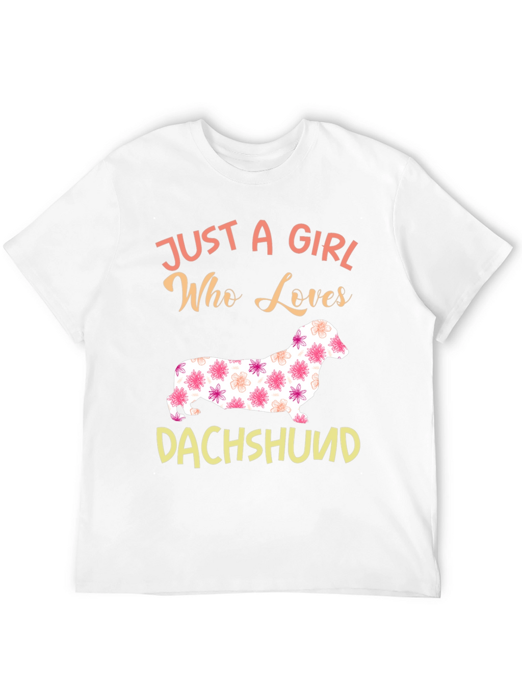 Dachshund Lover T-Shirt: Floral Dog Design