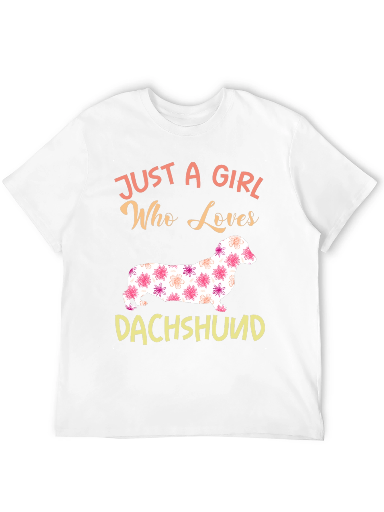 Dachshund Lover T-Shirt: Floral Dog Design