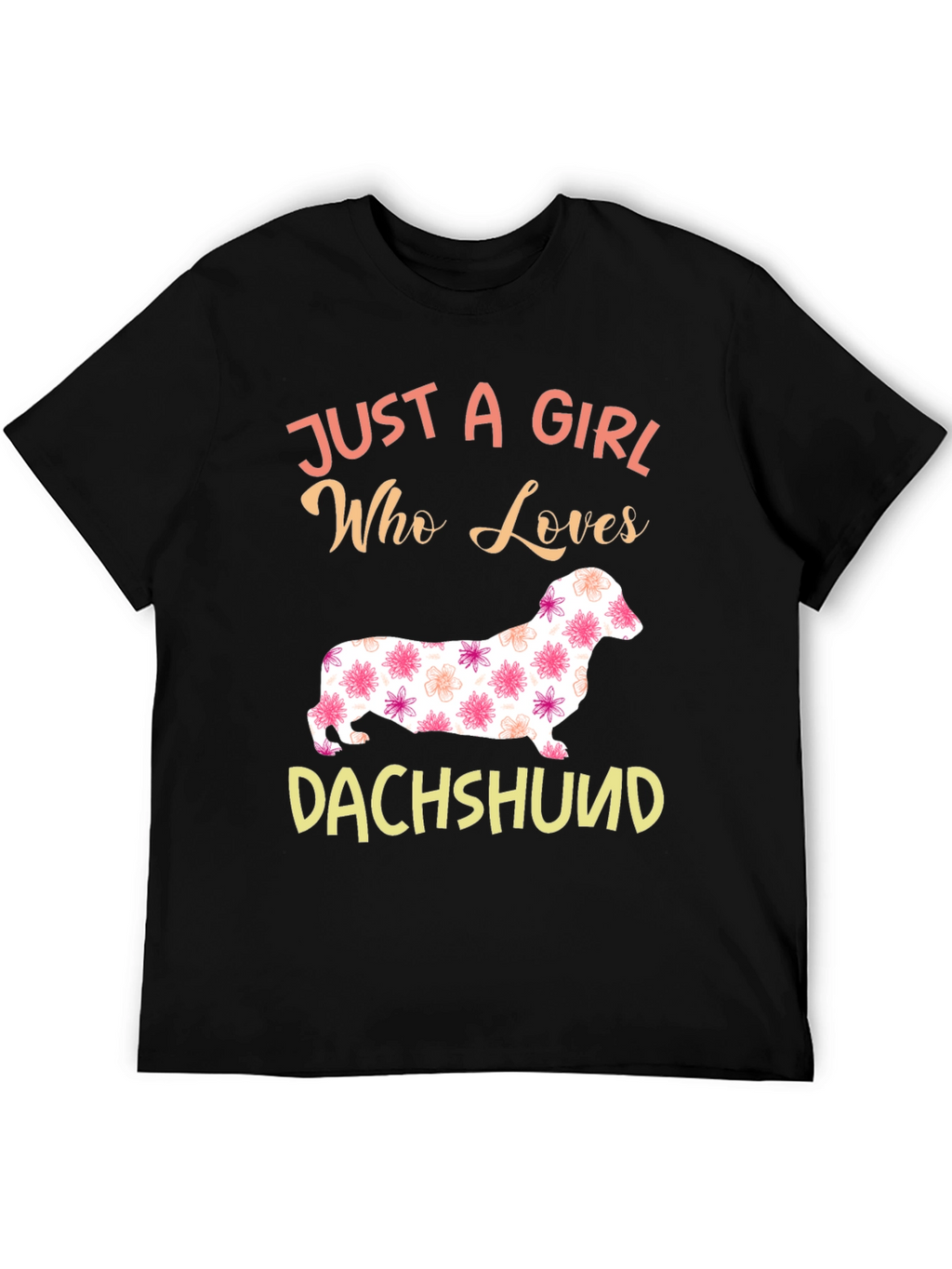 Dachshund Lover T-Shirt: Floral Dog Design