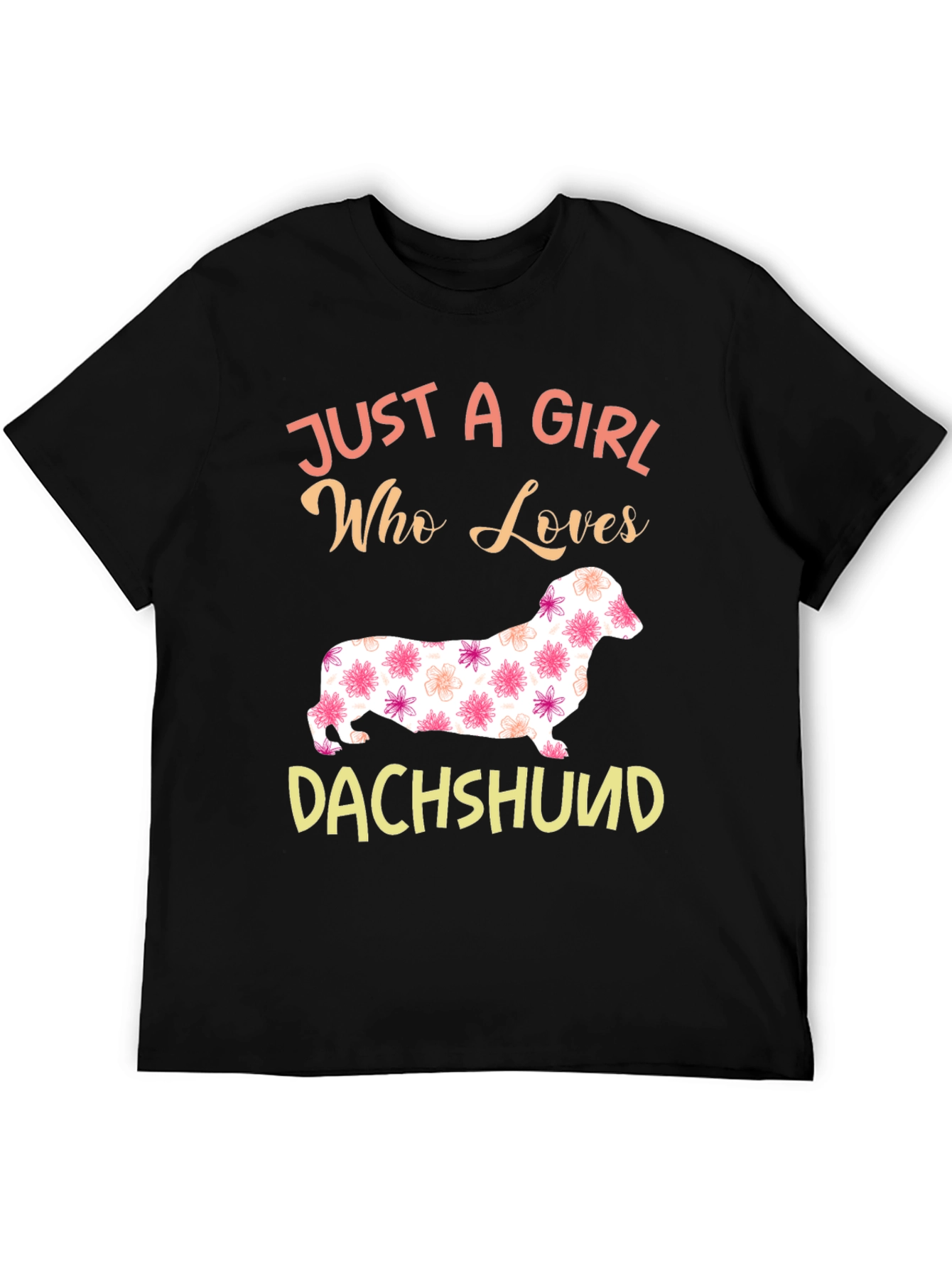 Dachshund Lover T-Shirt: Floral Dog Design
