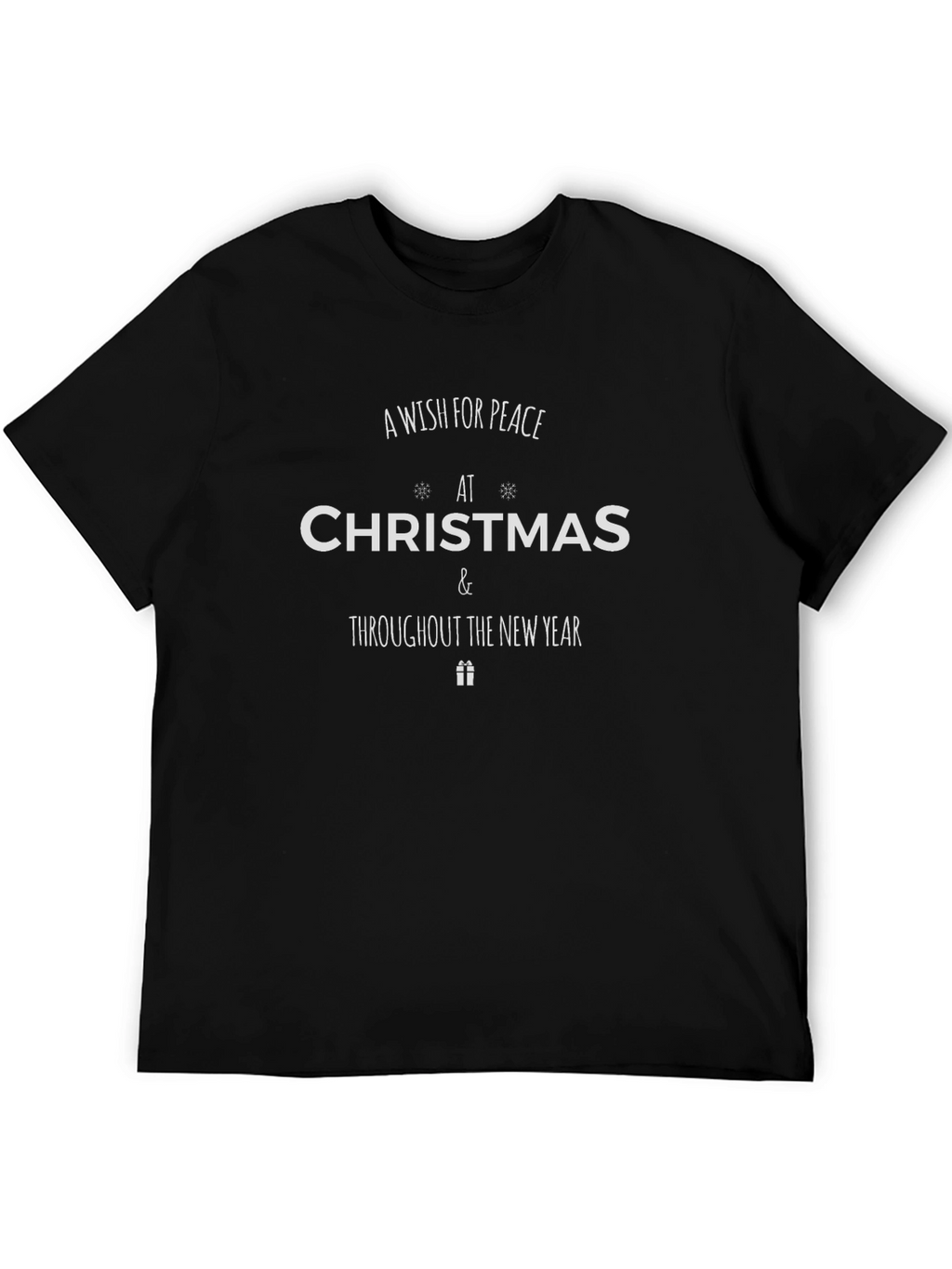 Peaceful Christmas T-Shirt - Holiday Wish Graphic Tee