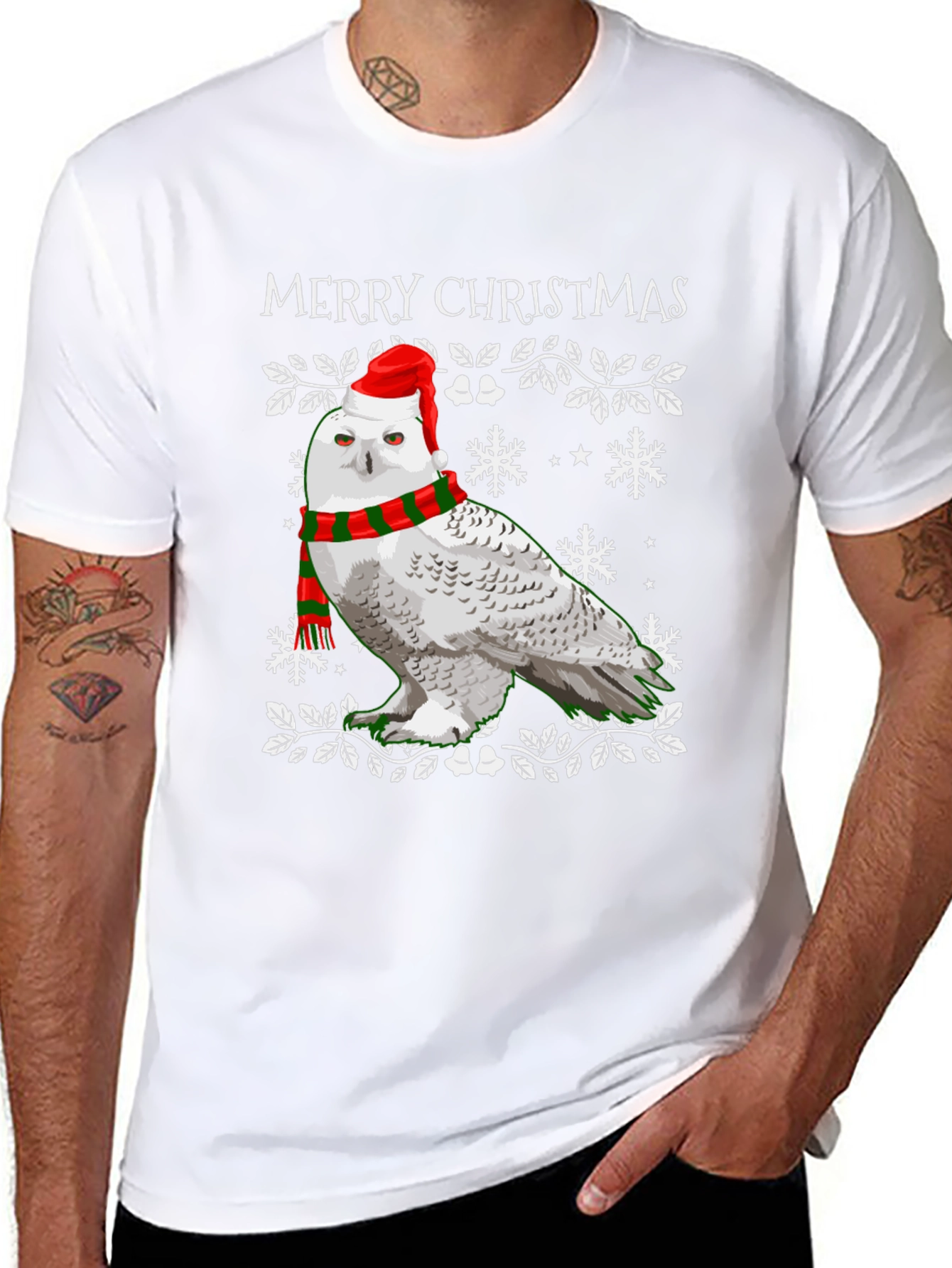 Festive Owl Christmas T-Shirt