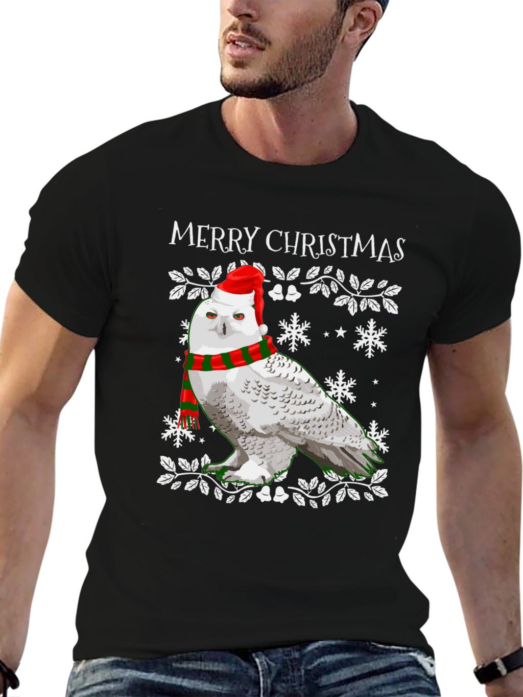 Festive Owl Christmas T-Shirt