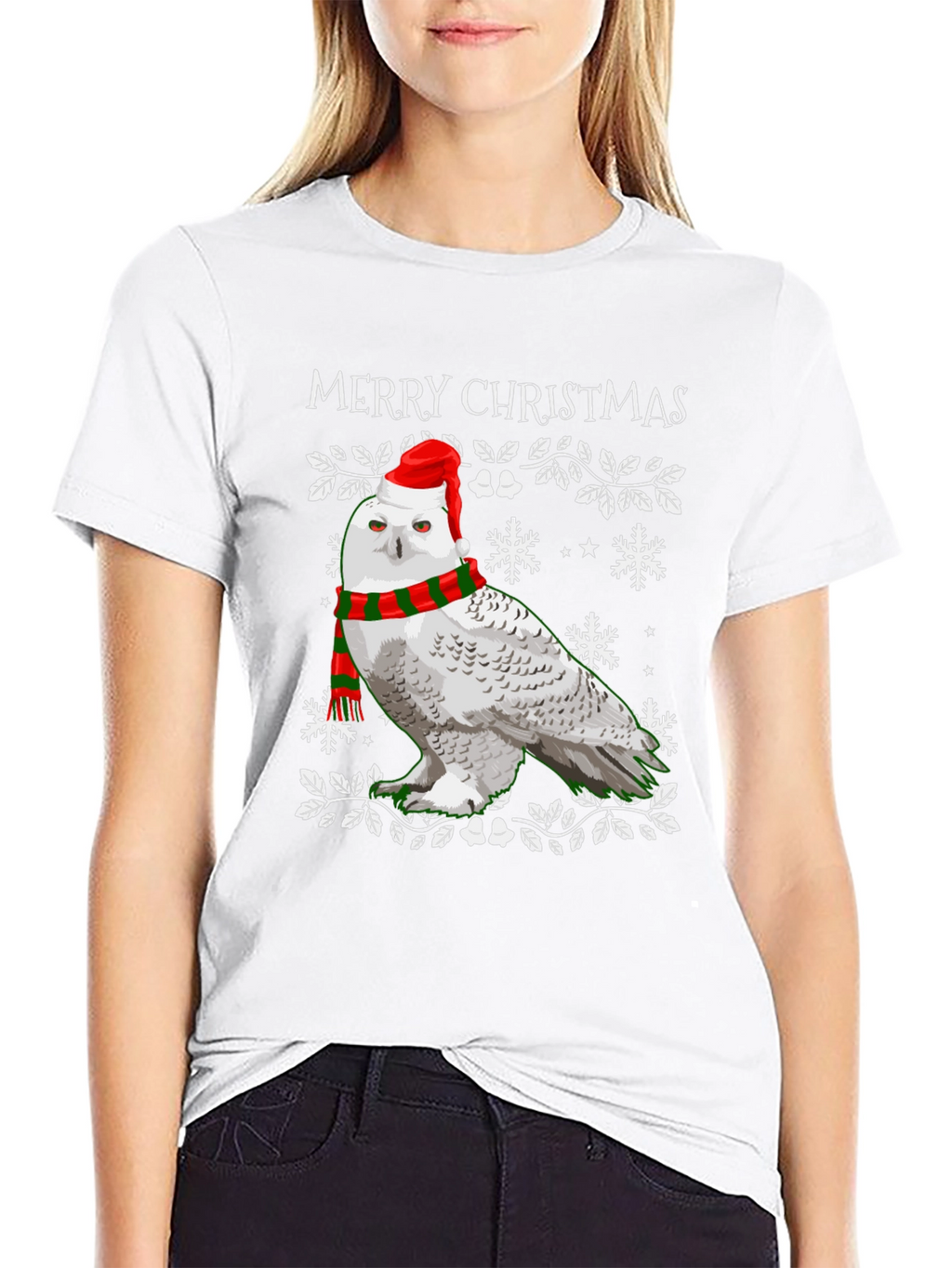 Festive Owl Christmas T-Shirt