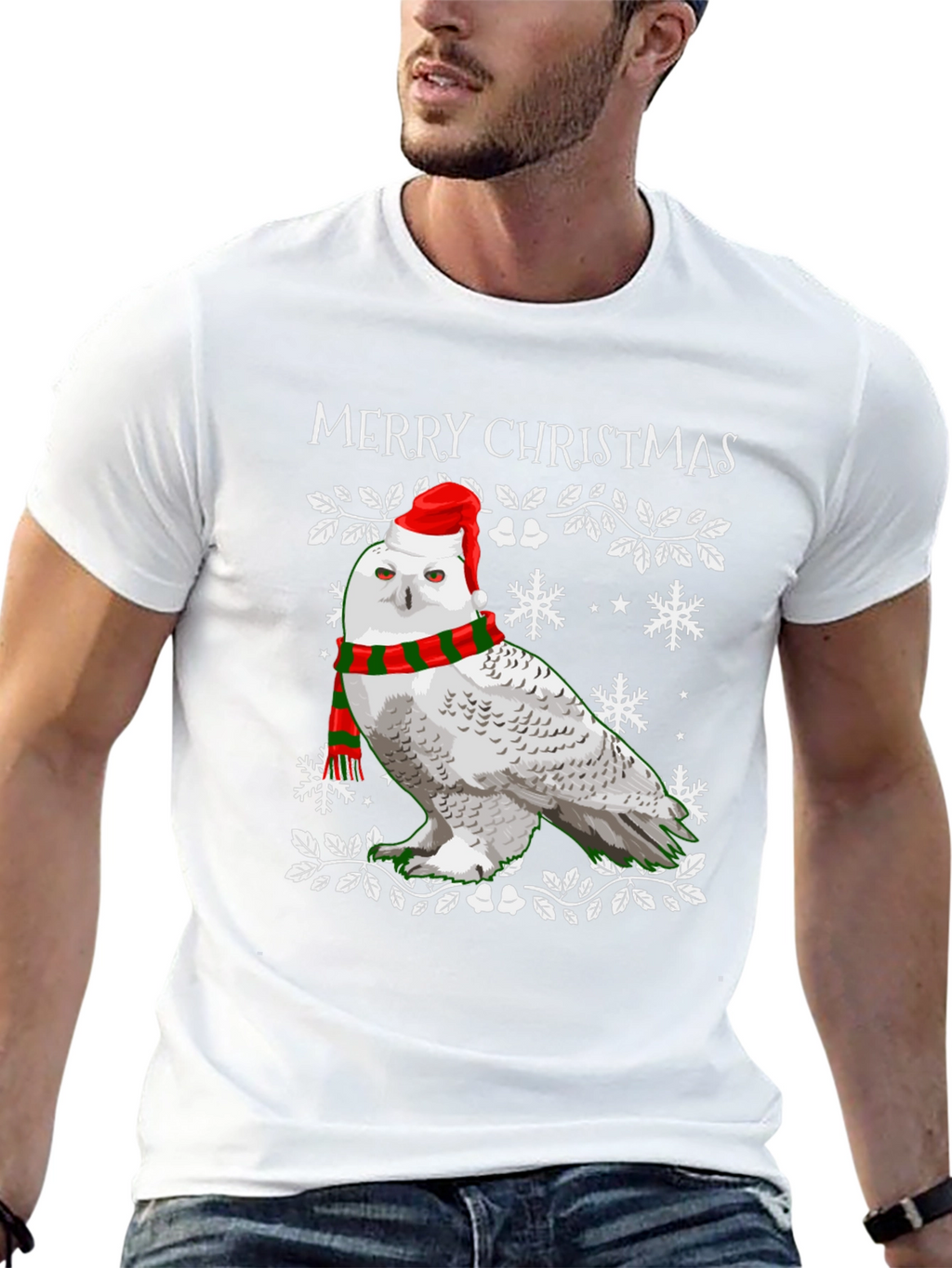 Festive Owl Christmas T-Shirt