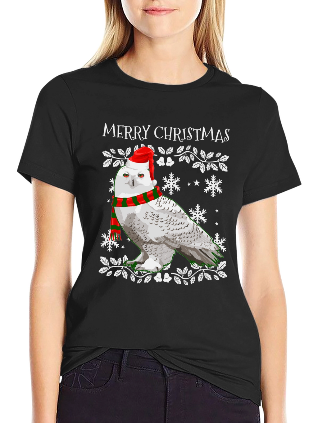 Festive Owl Christmas T-Shirt
