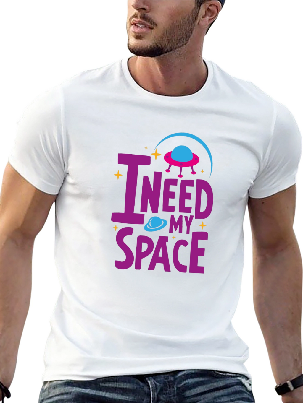 I Need My Space T-Shirt Alien UFO Design