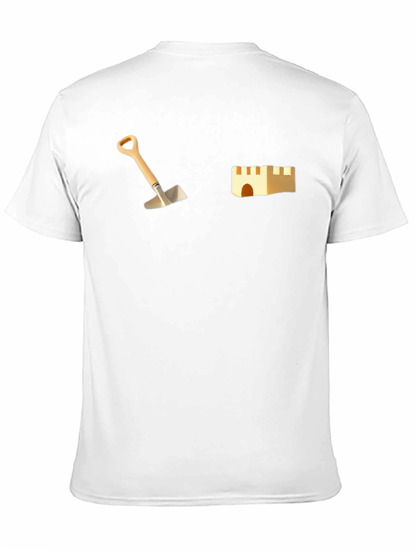 Sandcastle Tee: Beach Fun Pocket Print