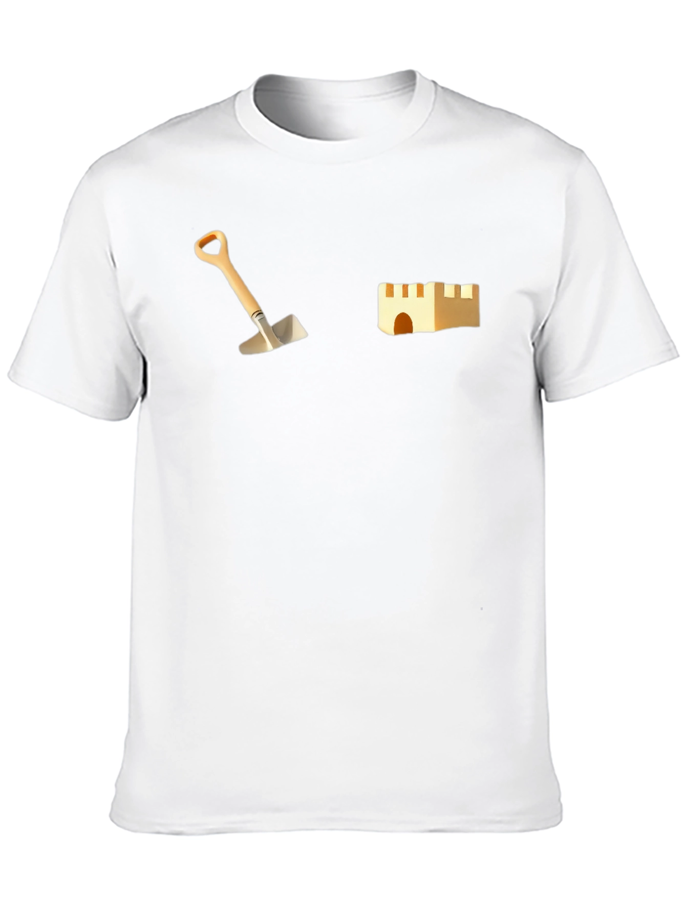 Sandcastle Tee: Beach Fun Pocket Print