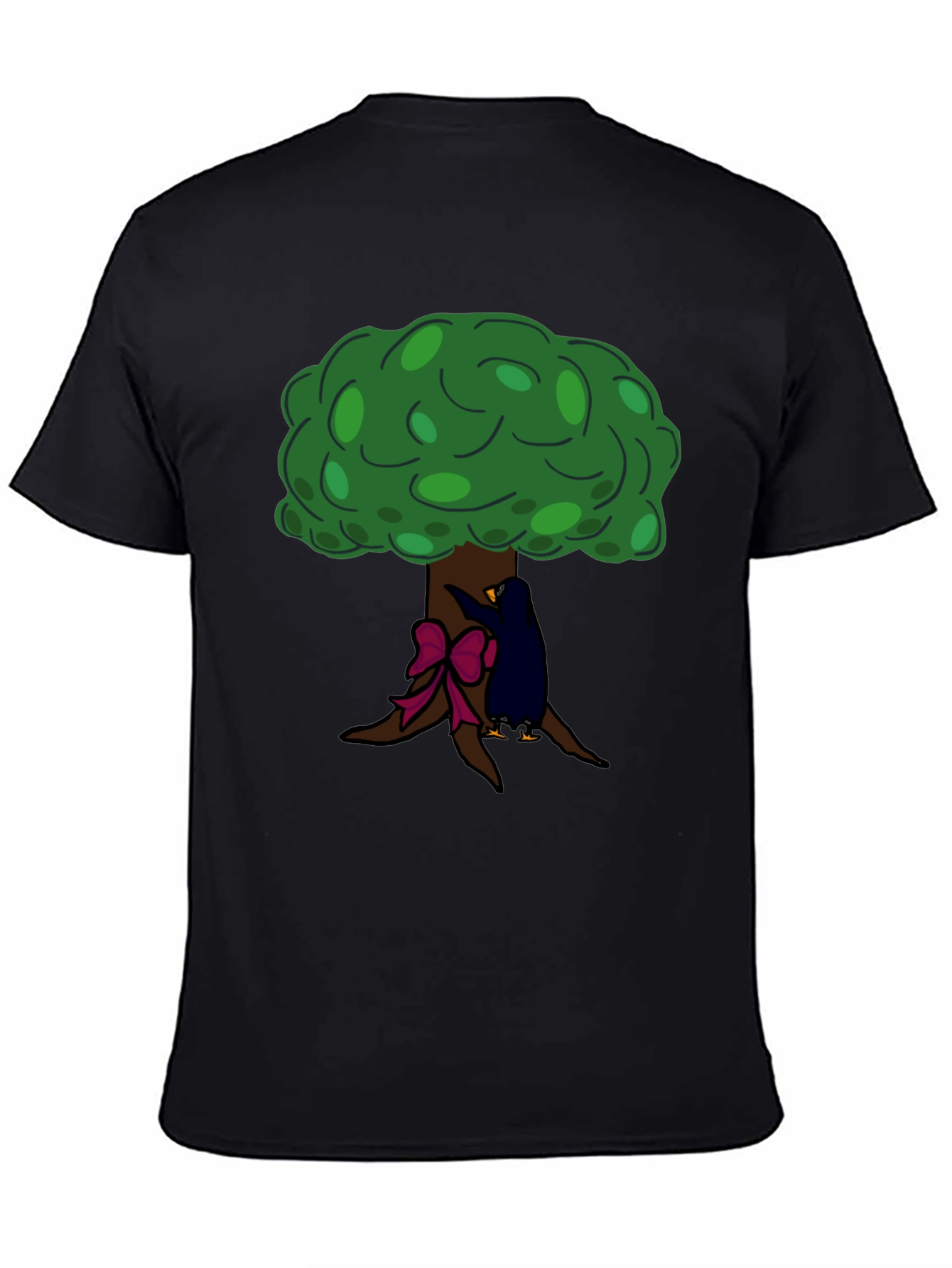 Tree Hugger Graphic Tee - Black Cotton T-Shirt