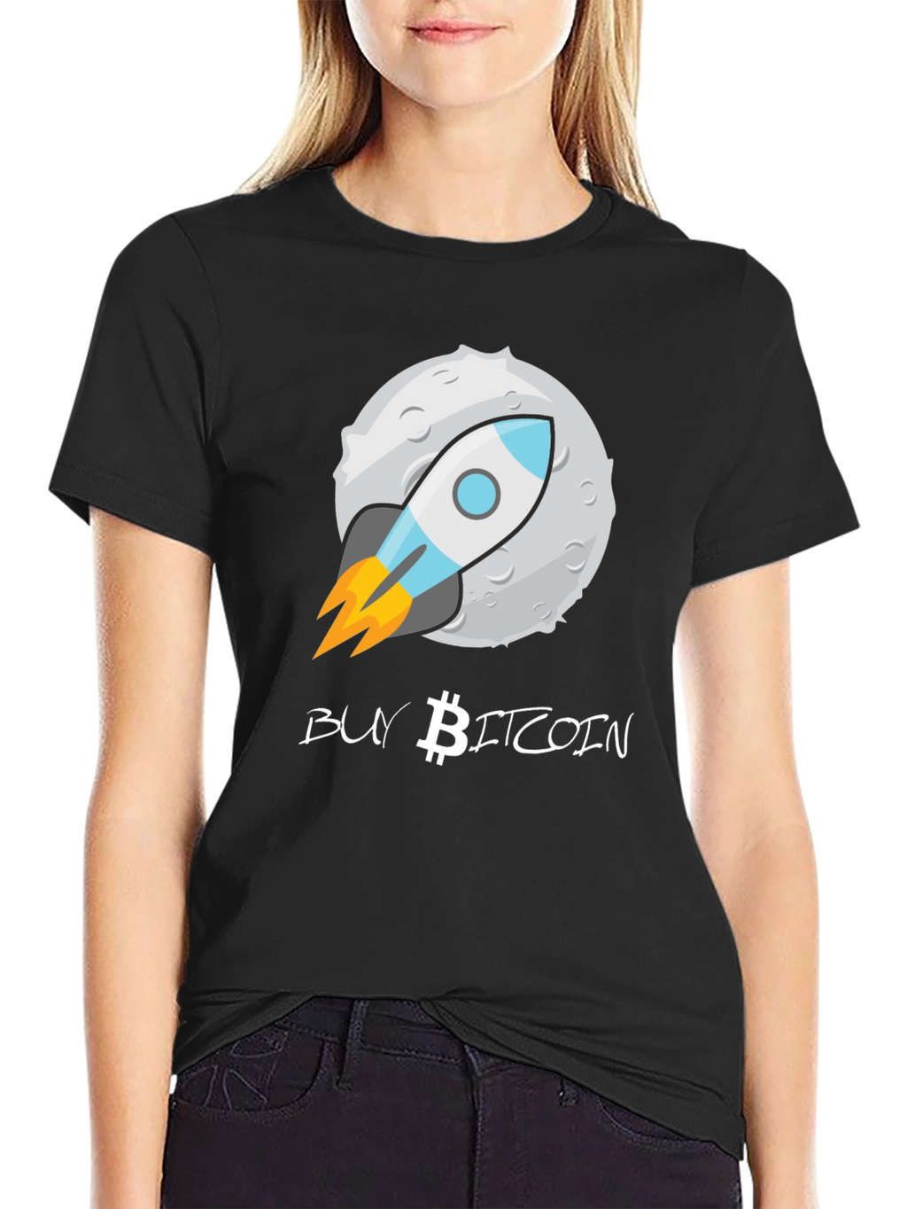 Buy Bitcoin Moon Rocket T-Shirt - Crypto Enthusiast Tee