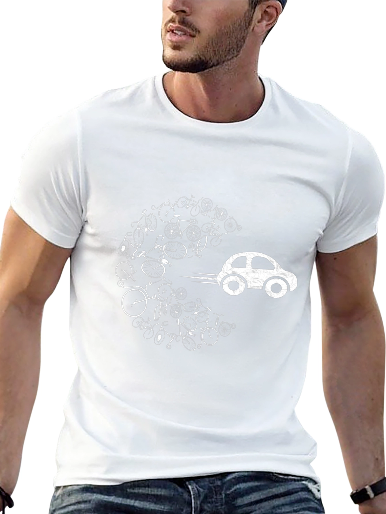 Car vs Bikes Graphic T-Shirt