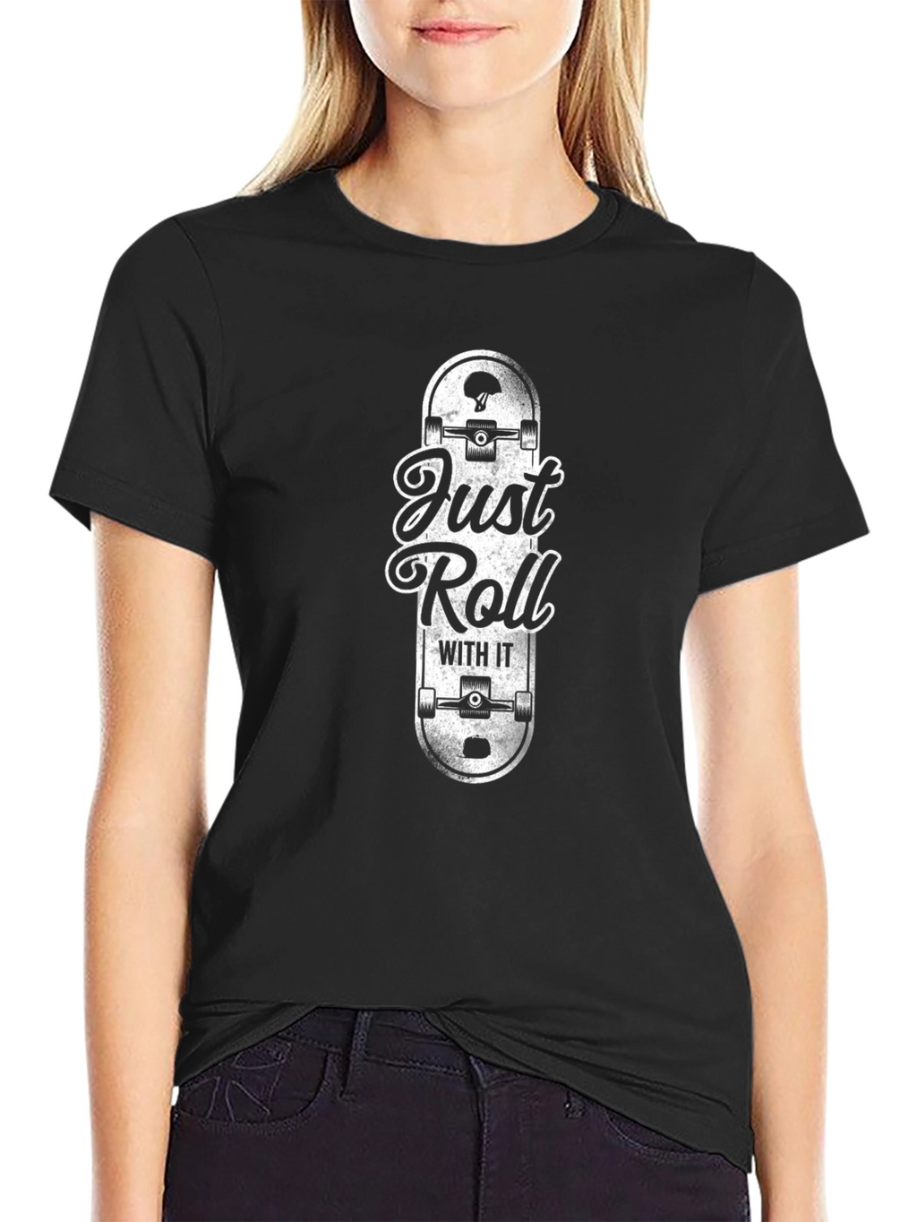 Just Roll With It Skateboard T-Shirt