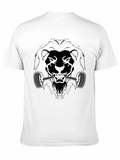 Lion Barbell T-Shirt - Gym Beast Mode