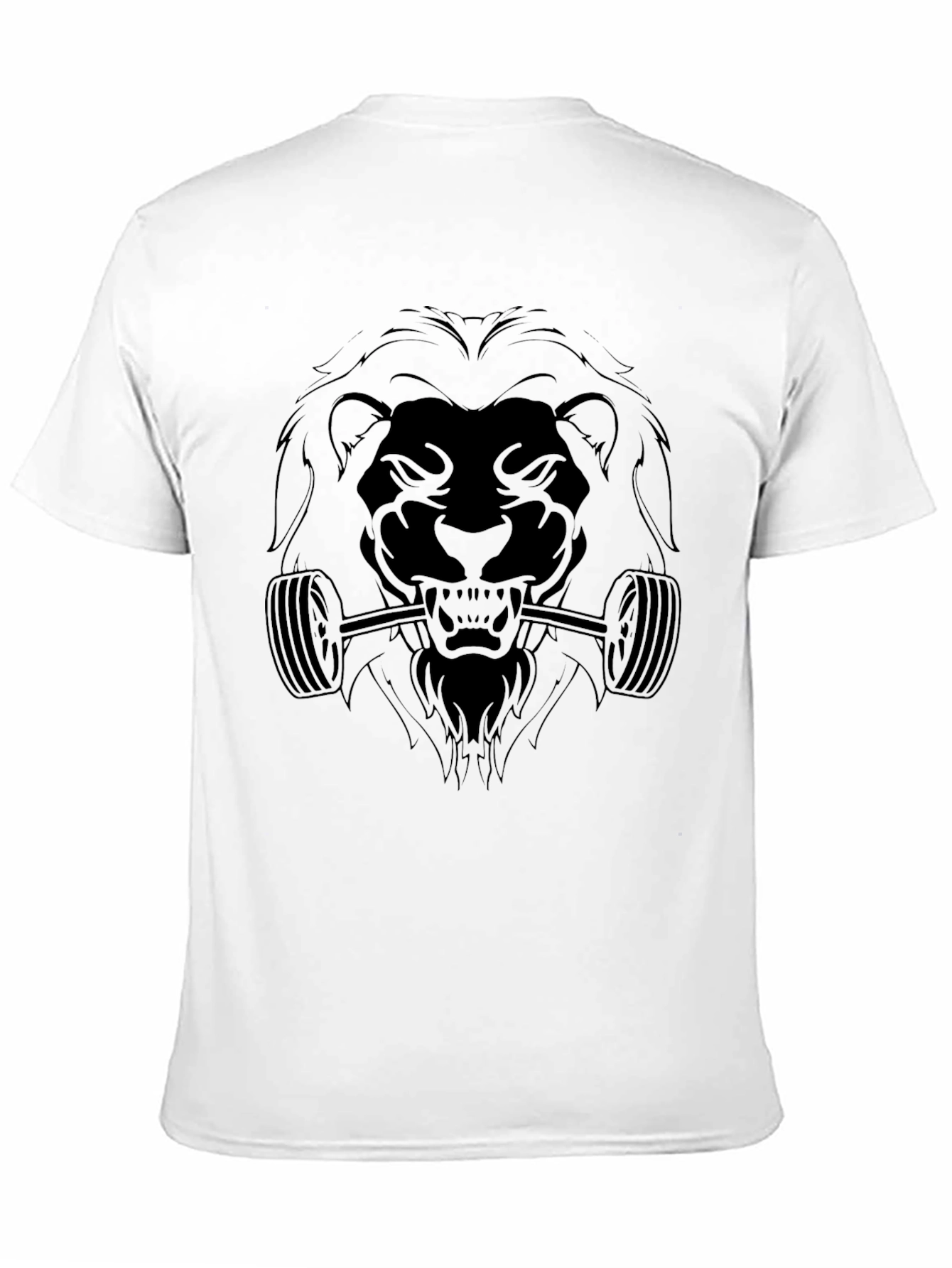 Lion Barbell T-Shirt - Gym Beast Mode