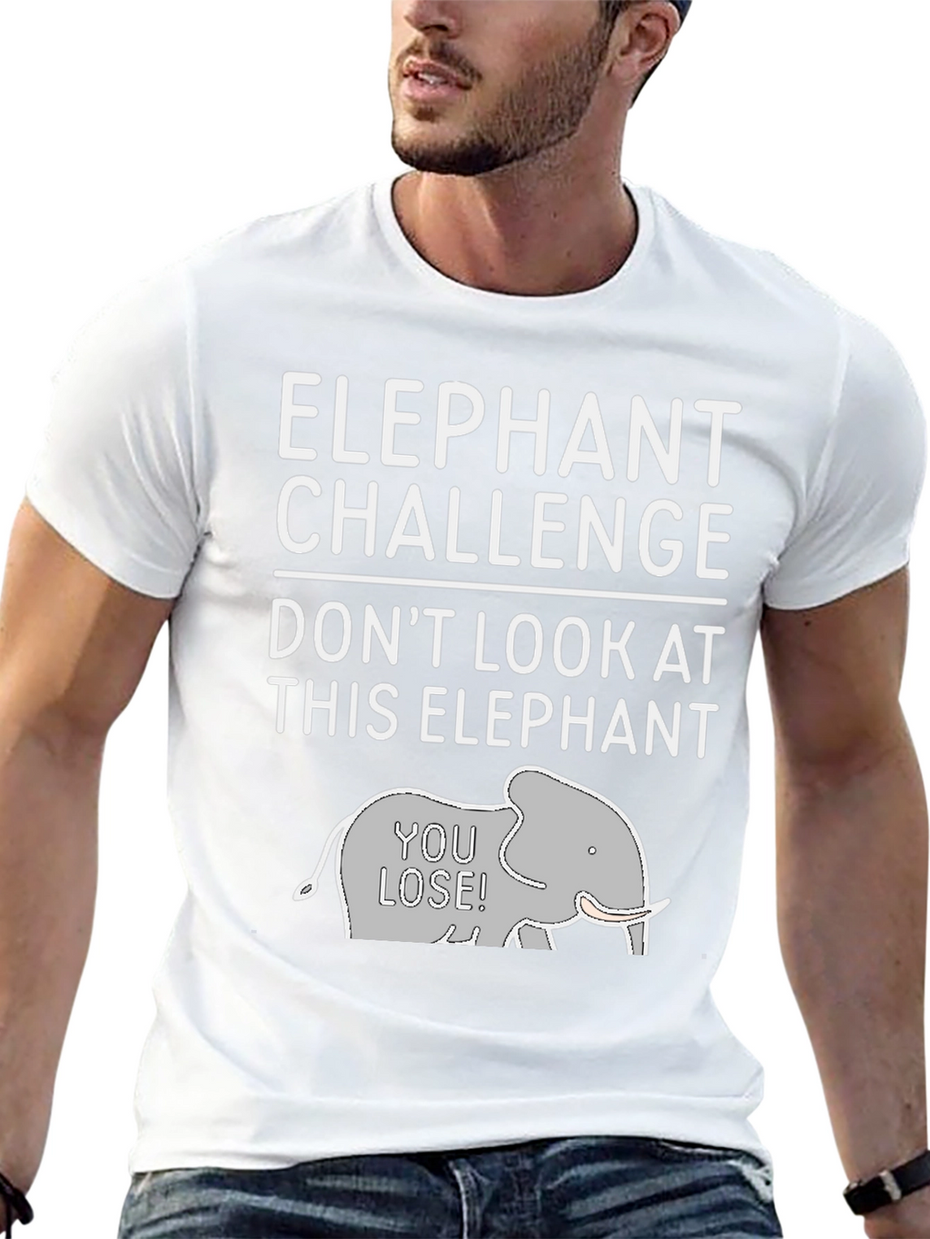 Elephant Challenge Graphic Tee - Dont Look!