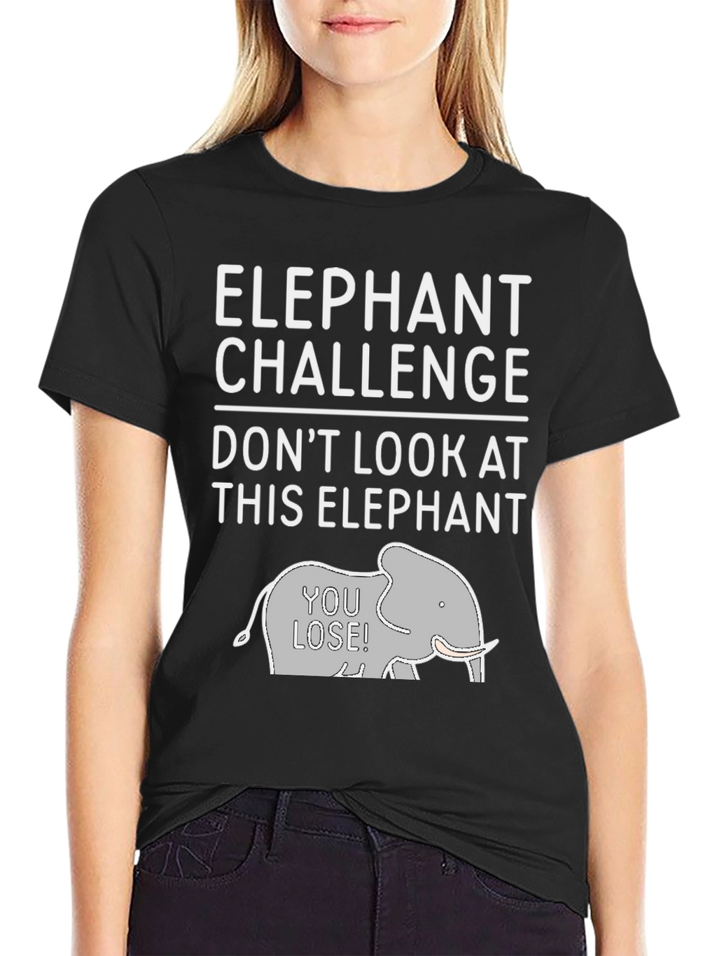 Elephant Challenge Graphic Tee - Dont Look!