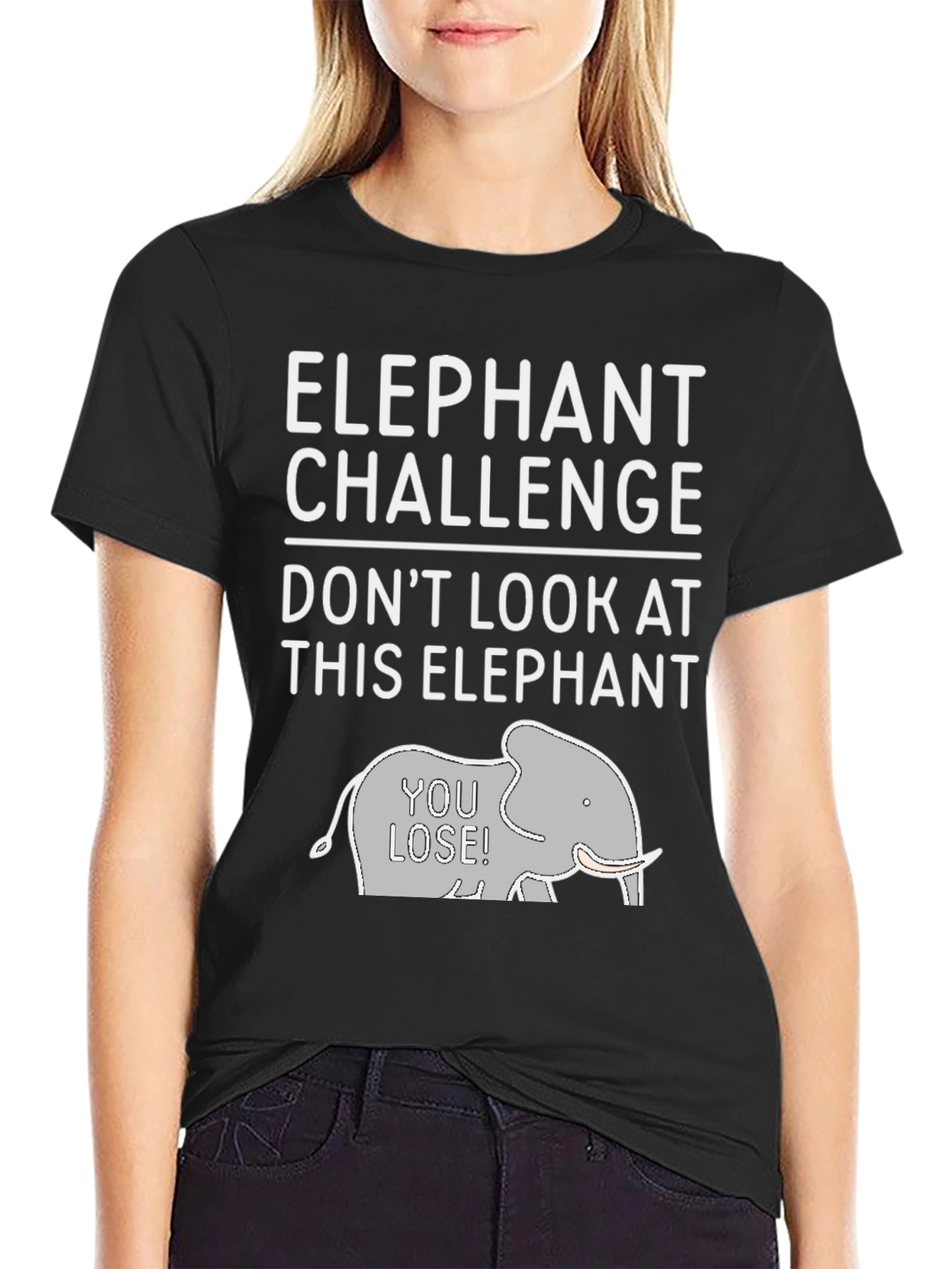 Elephant Challenge Graphic Tee - Dont Look!