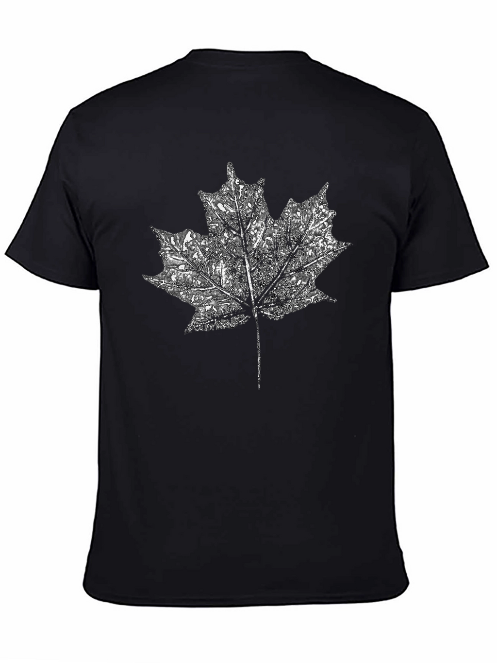 Maple Leaf Graphic T-Shirt - Black Casual Tee