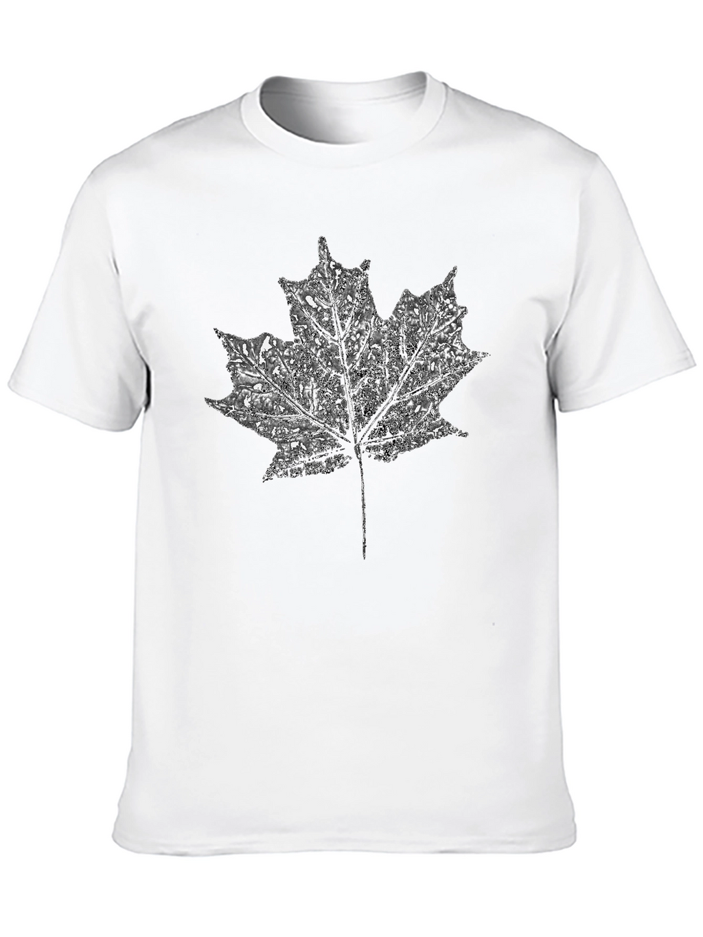 Maple Leaf Graphic T-Shirt - Black Casual Tee