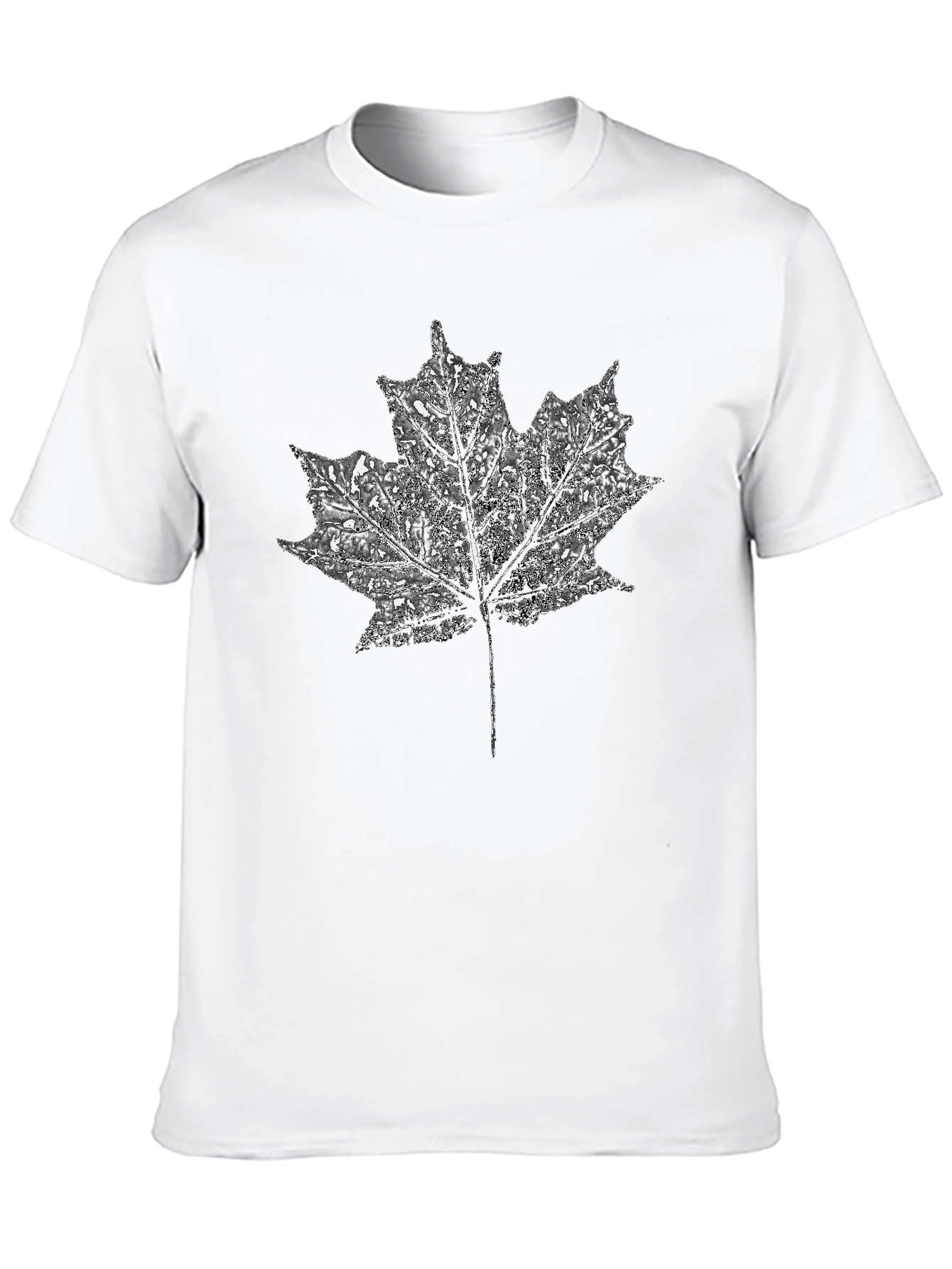 Maple Leaf Graphic T-Shirt - Black Casual Tee