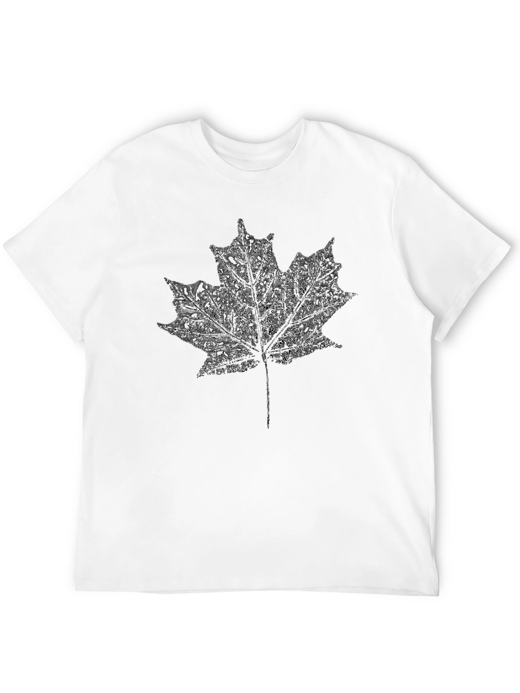 Maple Leaf Graphic T-Shirt - Black Casual Tee