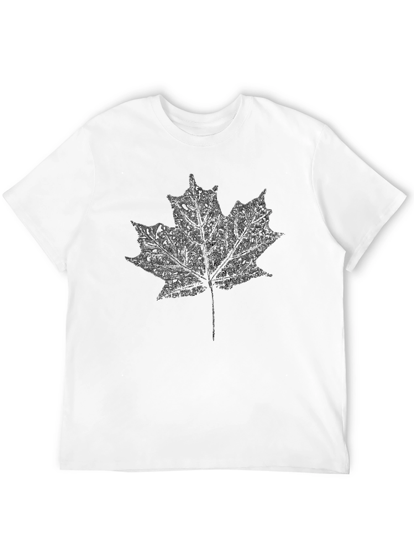 Maple Leaf Graphic T-Shirt - Black Casual Tee