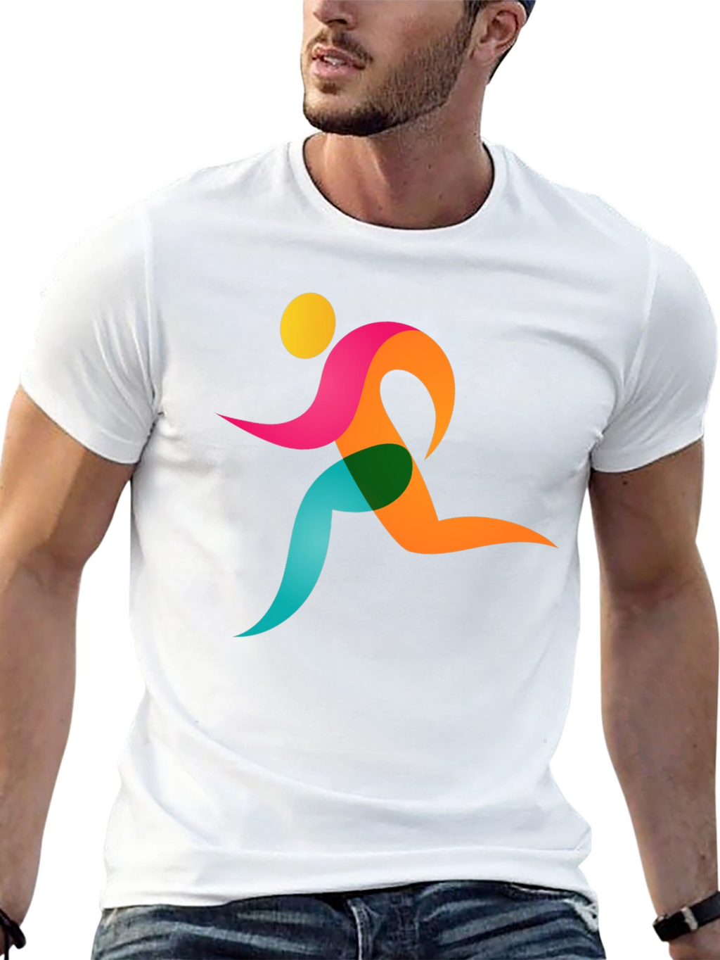 Runner Graphic Black T-Shirt
