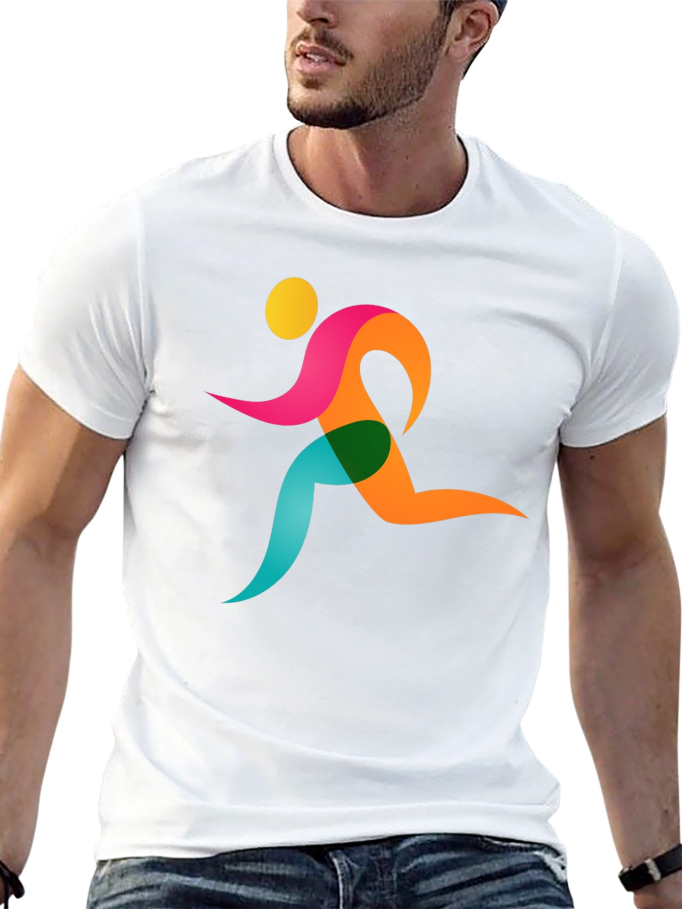 Runner Graphic Black T-Shirt