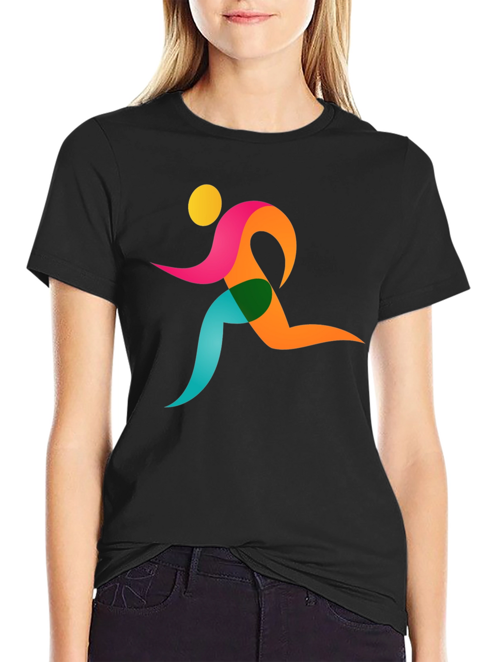 Runner Graphic Black T-Shirt