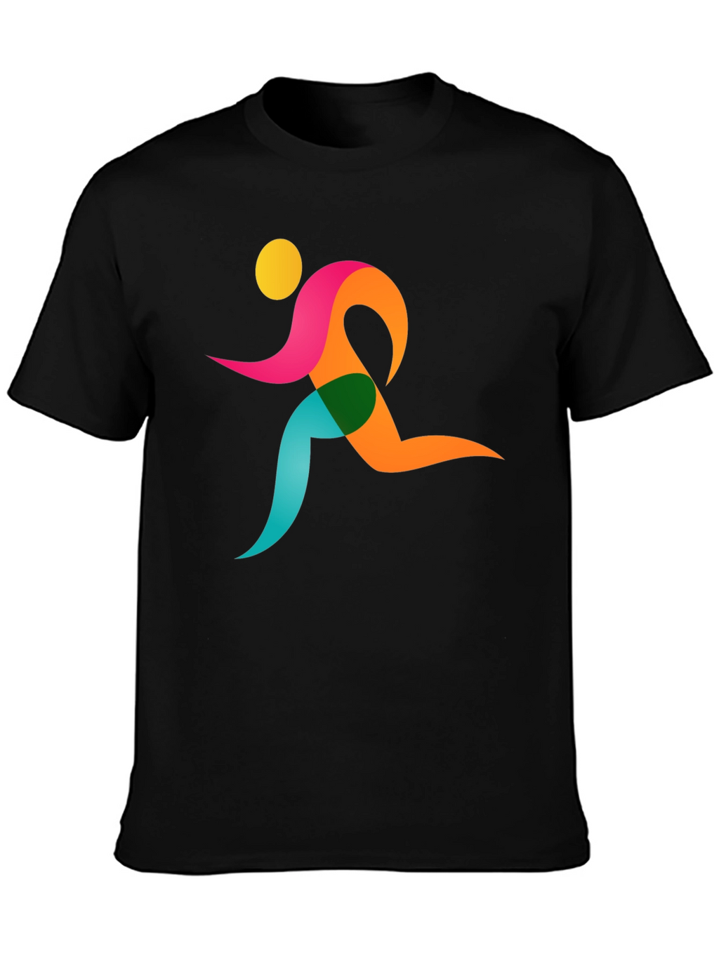 Runner Graphic Black T-Shirt