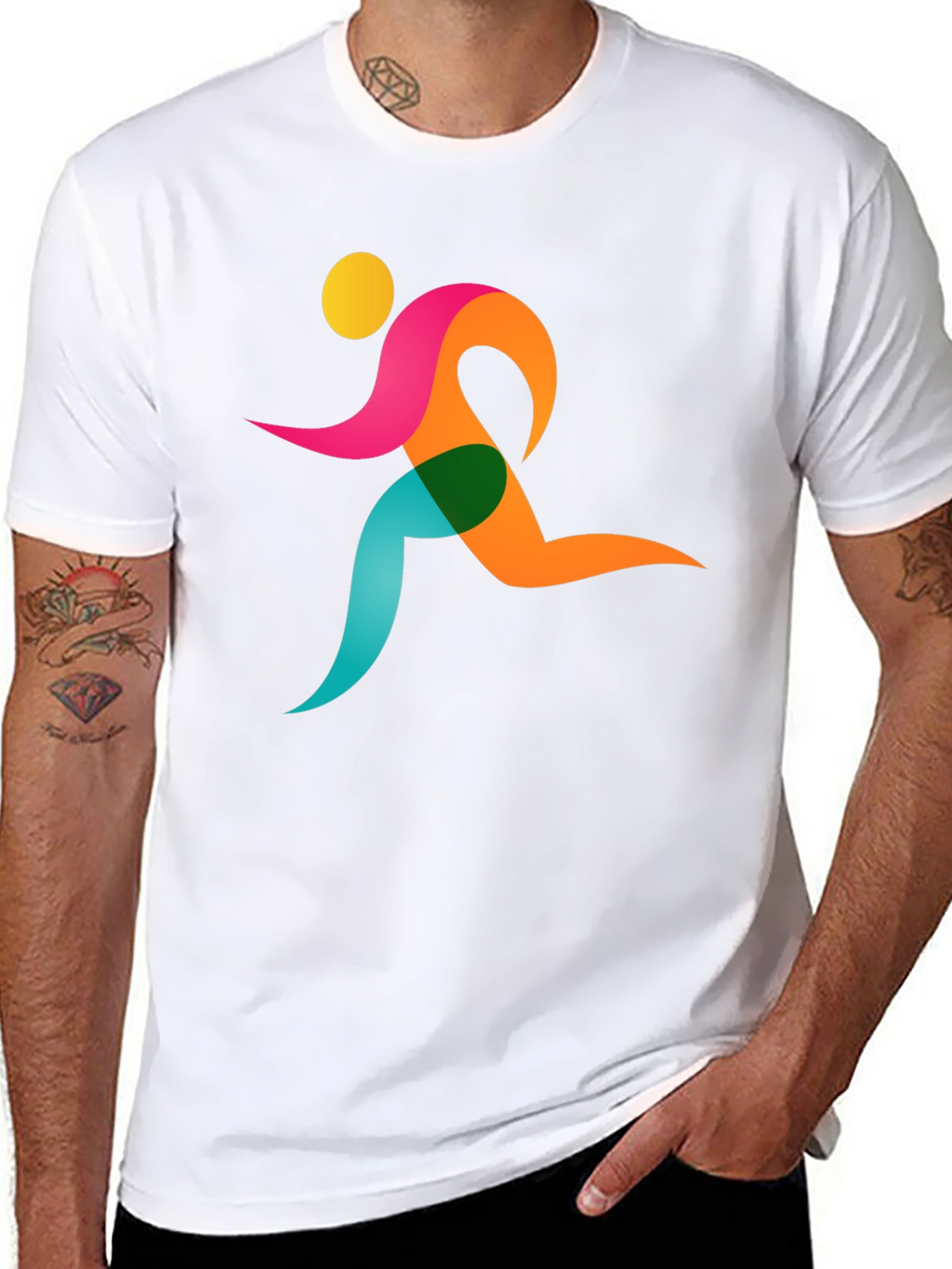Runner Graphic Black T-Shirt