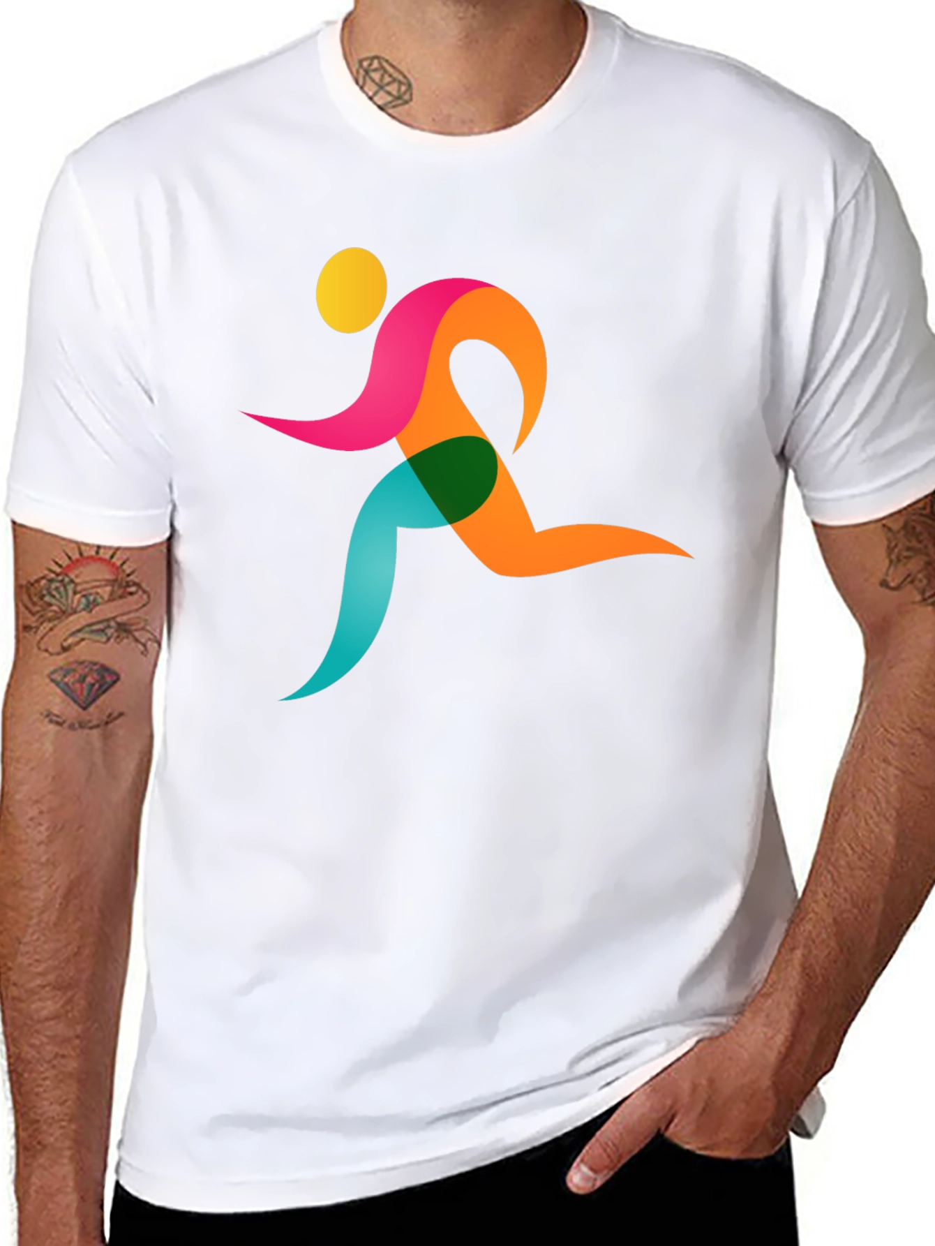 Runner Graphic Black T-Shirt